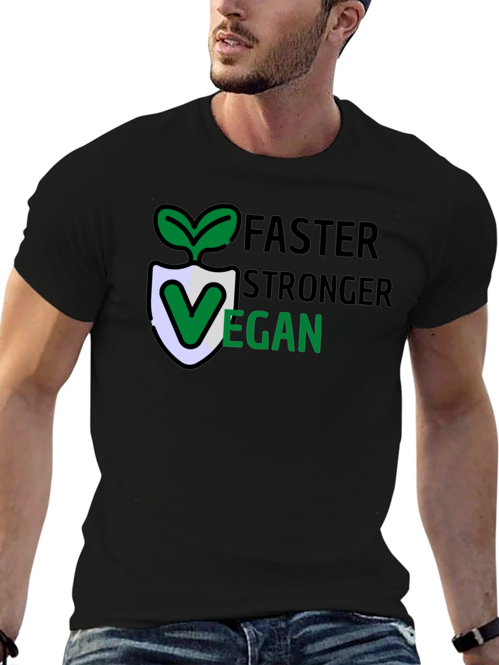 Vegan Lifestyle T-Shirt: Faster Stronger