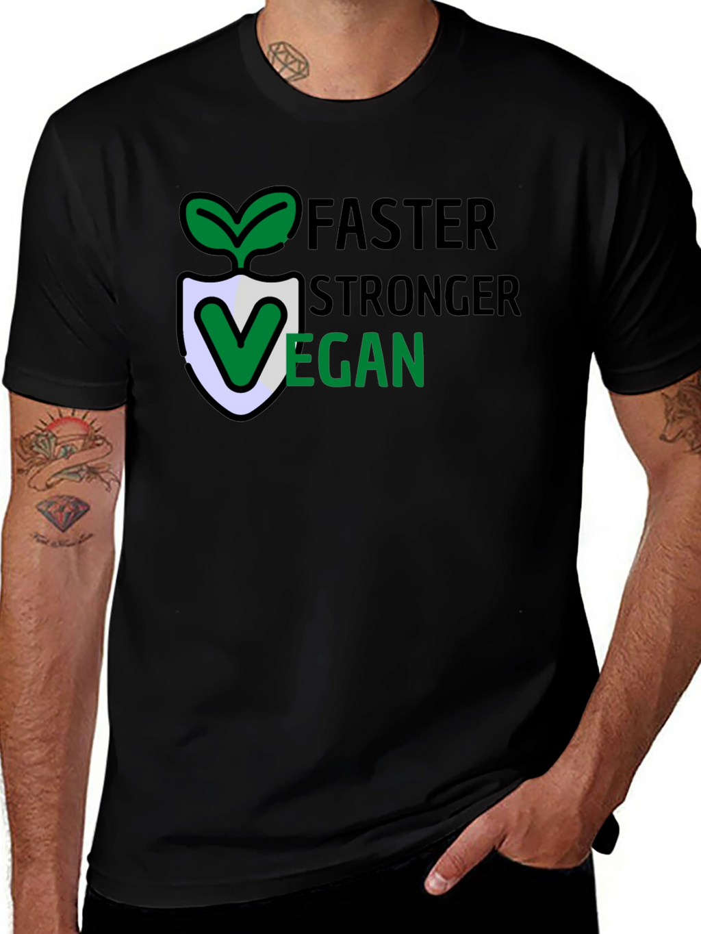 Vegan Lifestyle T-Shirt: Faster Stronger