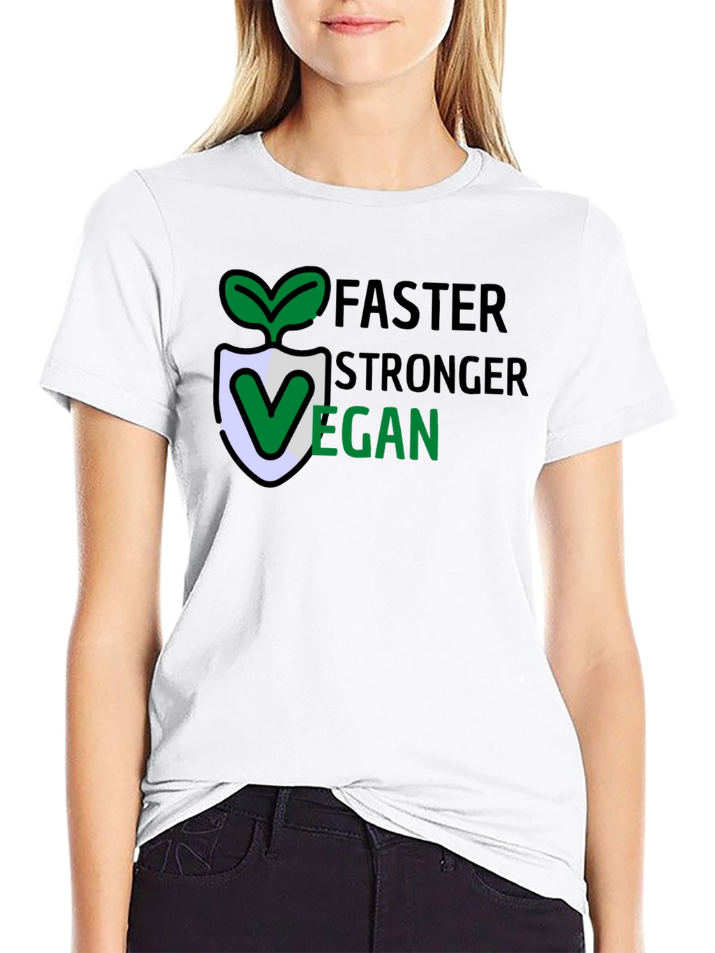 Vegan Lifestyle T-Shirt: Faster Stronger