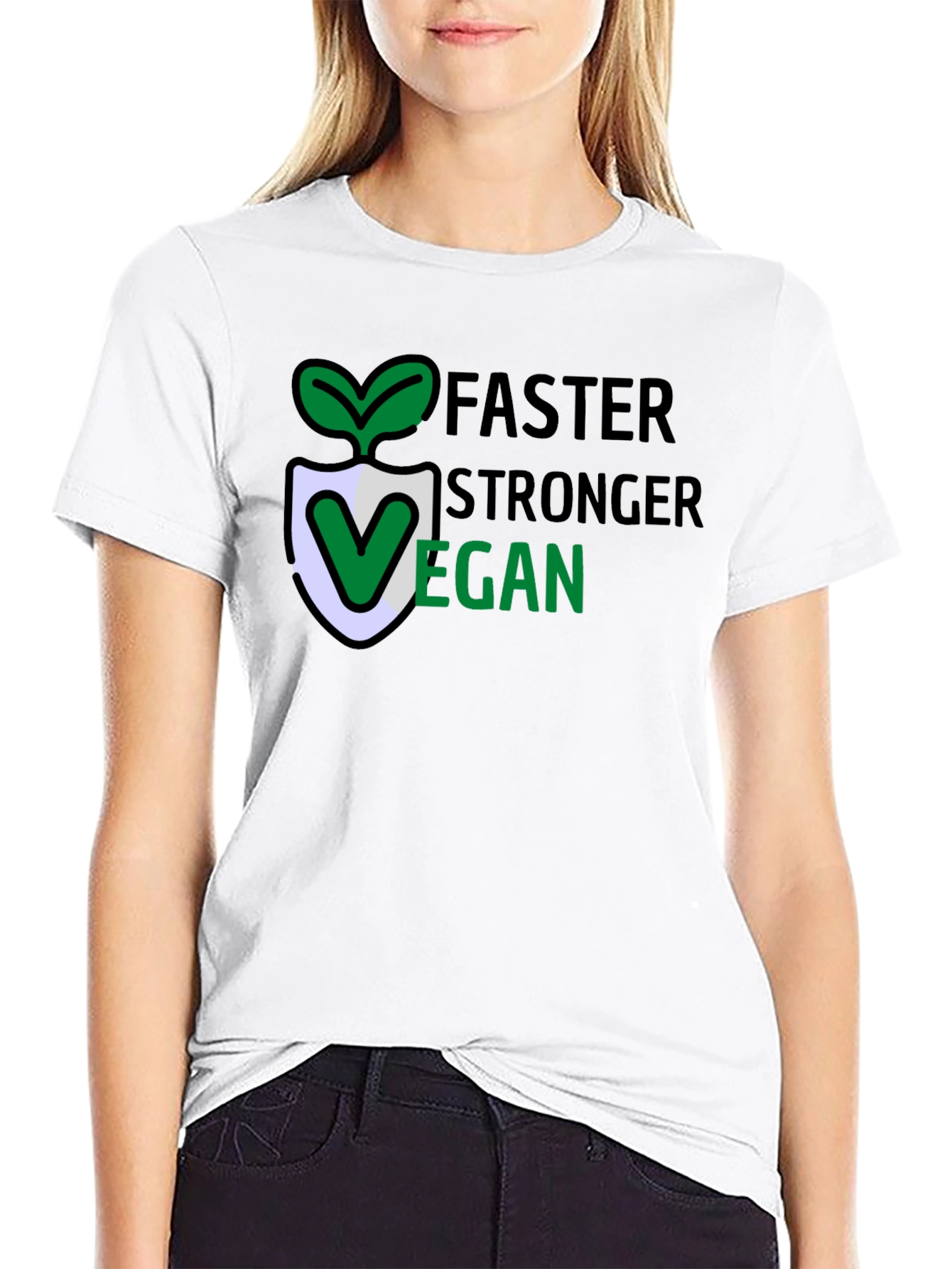 Vegan Lifestyle T-Shirt: Faster Stronger