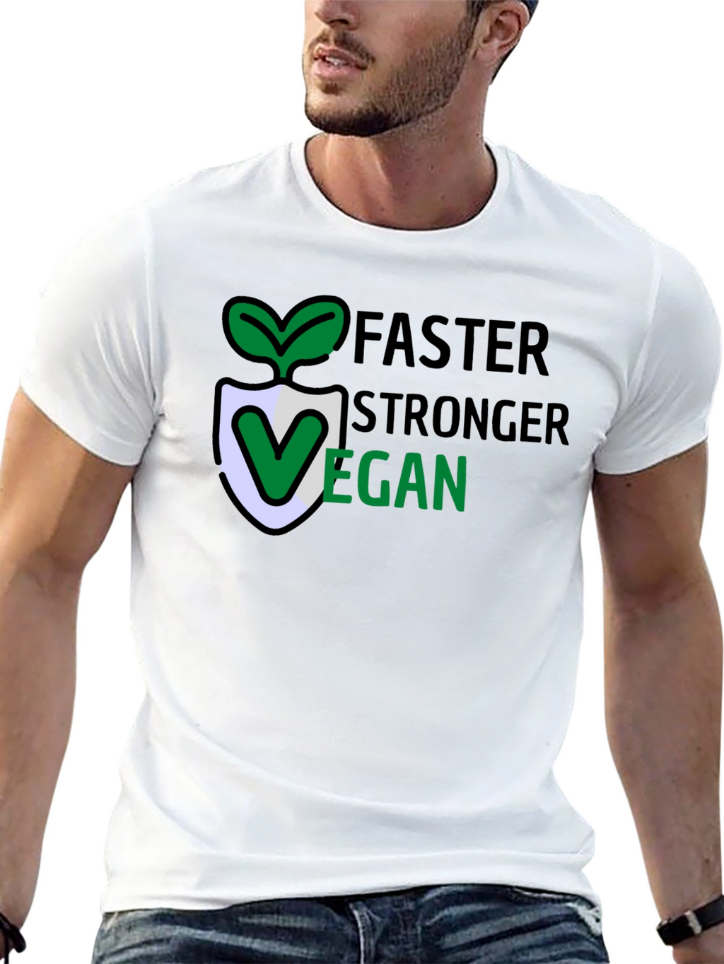 Vegan Lifestyle T-Shirt: Faster Stronger