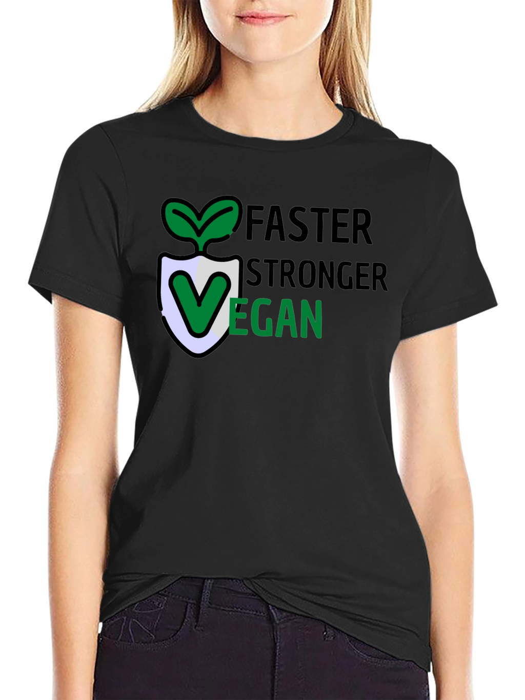 Vegan Lifestyle T-Shirt: Faster Stronger