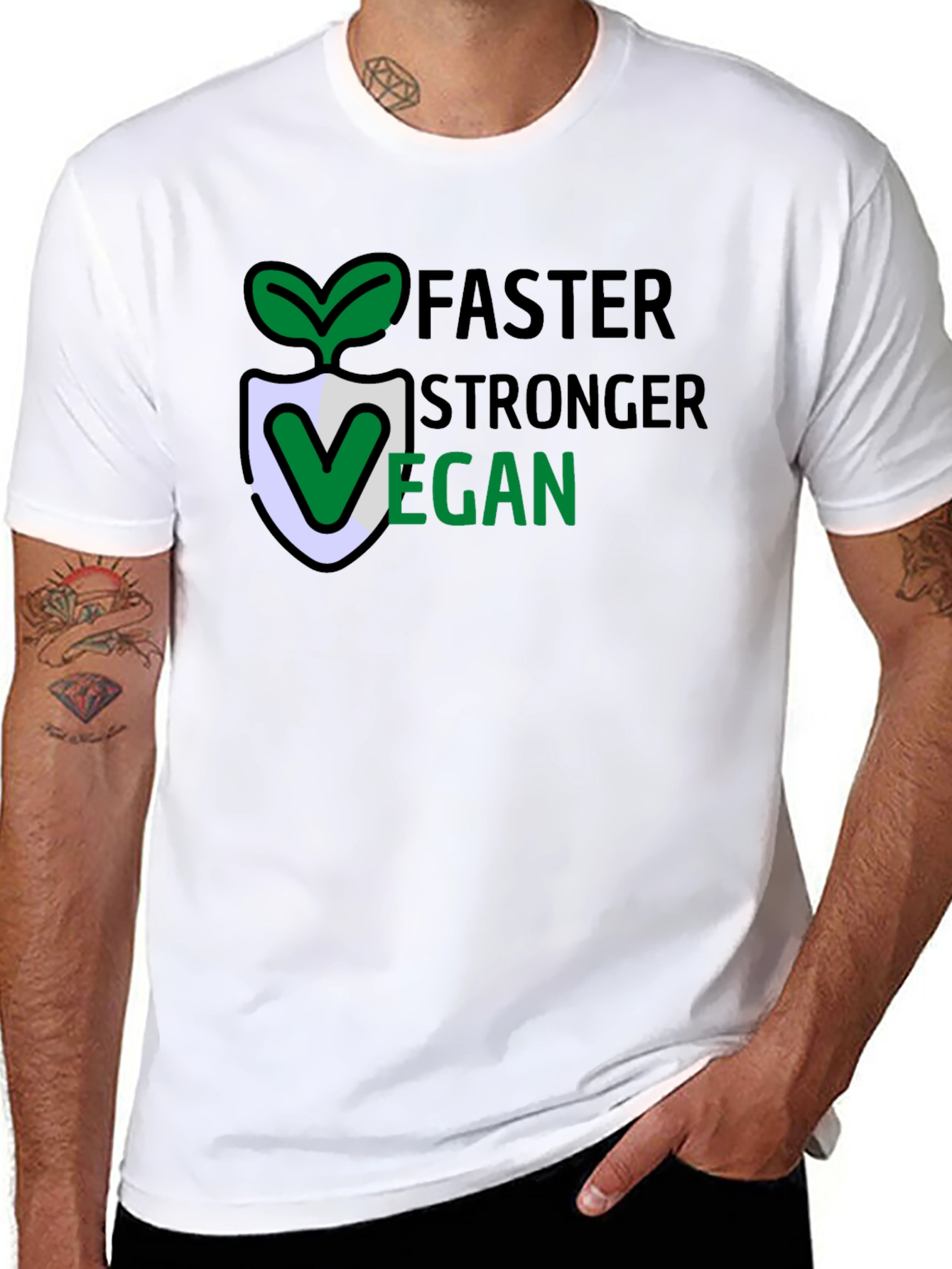 Vegan Lifestyle T-Shirt: Faster Stronger