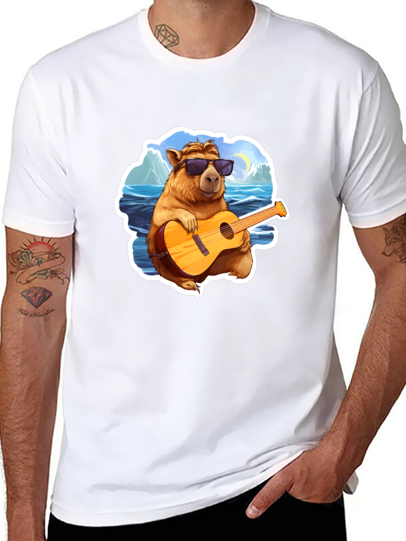Capybara Guitarist T-Shirt