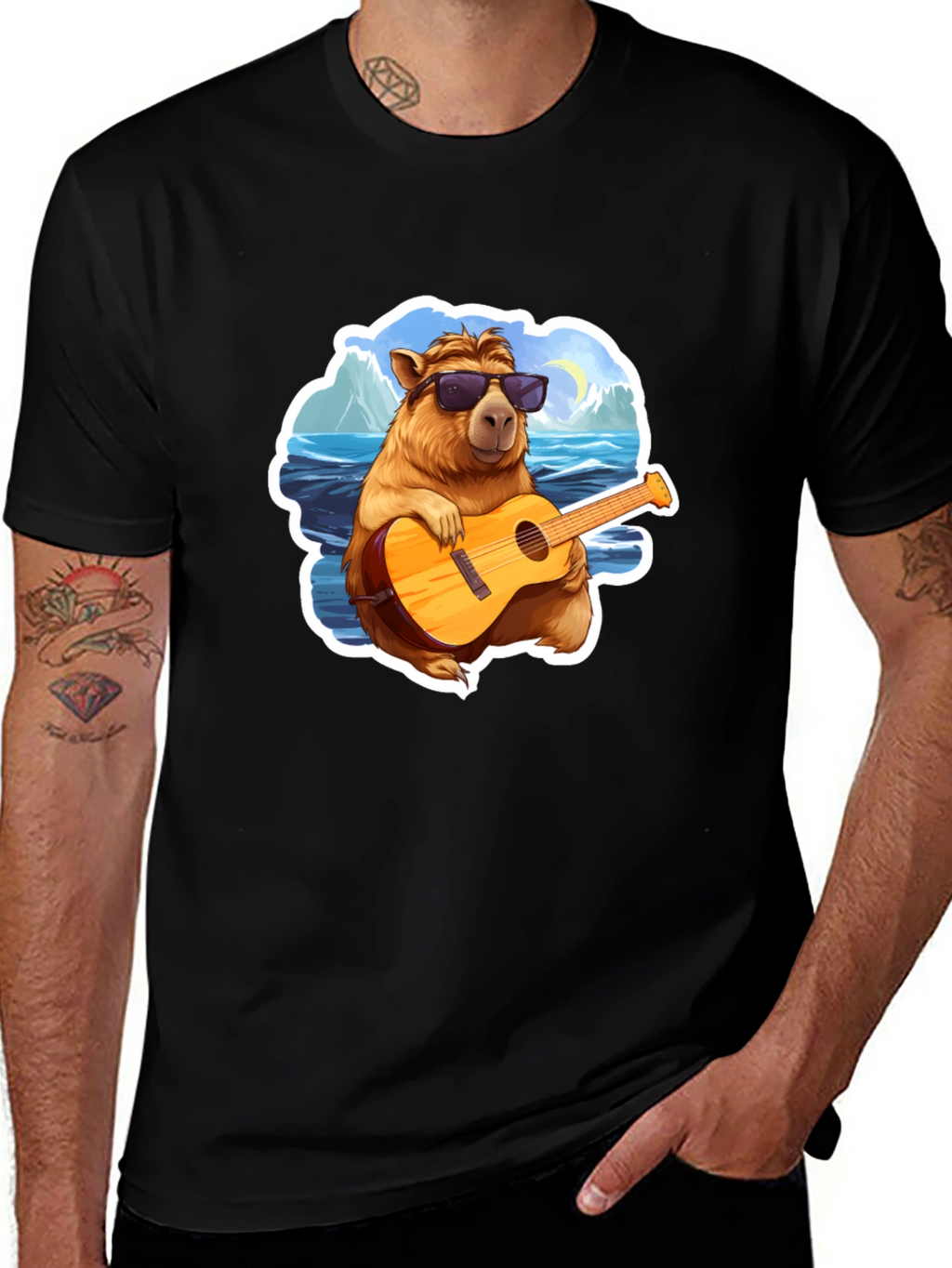 Capybara Guitarist T-Shirt
