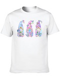 Floral Gnome T-Shirt - Whimsical Garden Design