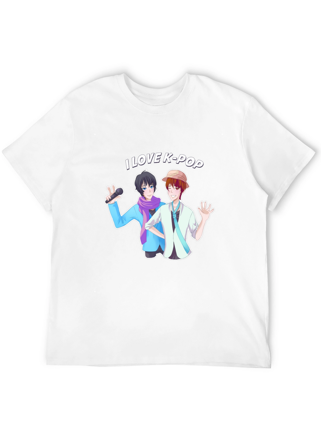 I Love K-Pop Black Graphic Tee Shirt