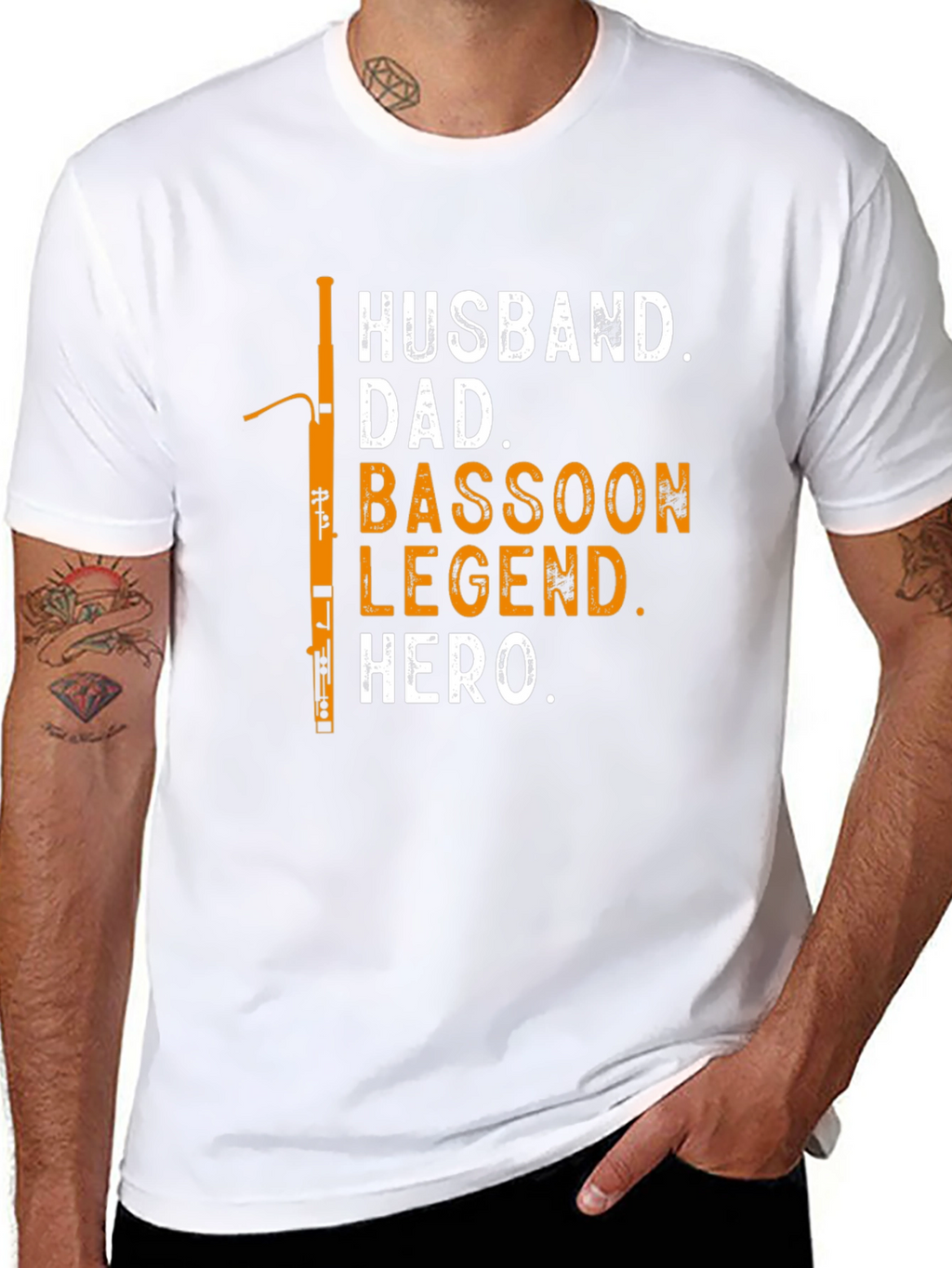 Husband Dad Bassoon Legend Hero T-Shirt