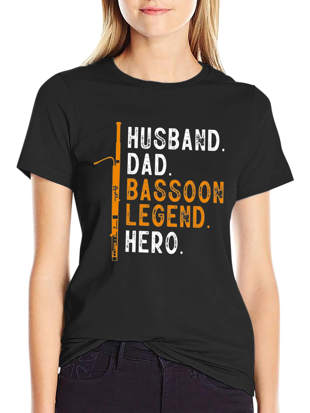 Husband Dad Bassoon Legend Hero T-Shirt