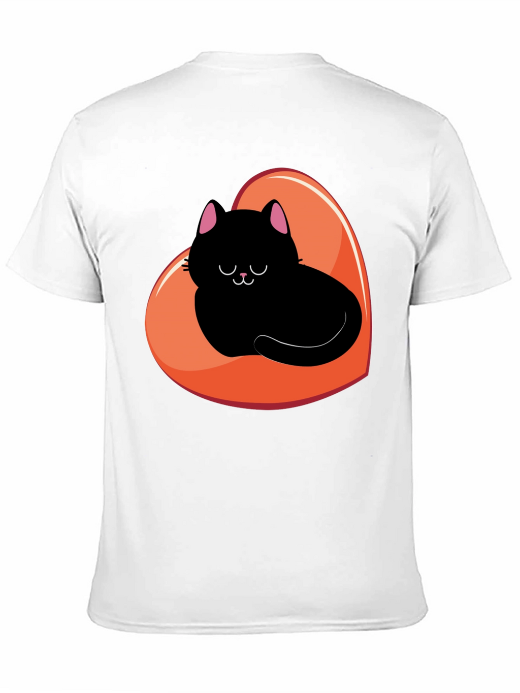 Black Cat Heart Graphic Tee