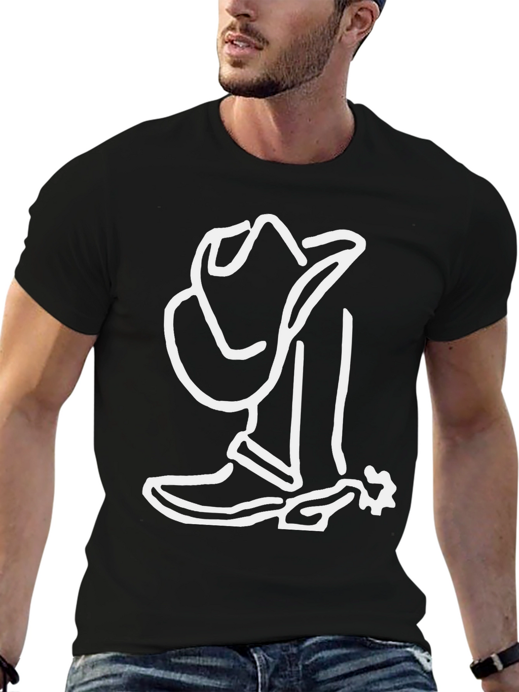 Cowboy Boot and Hat Graphic Tee