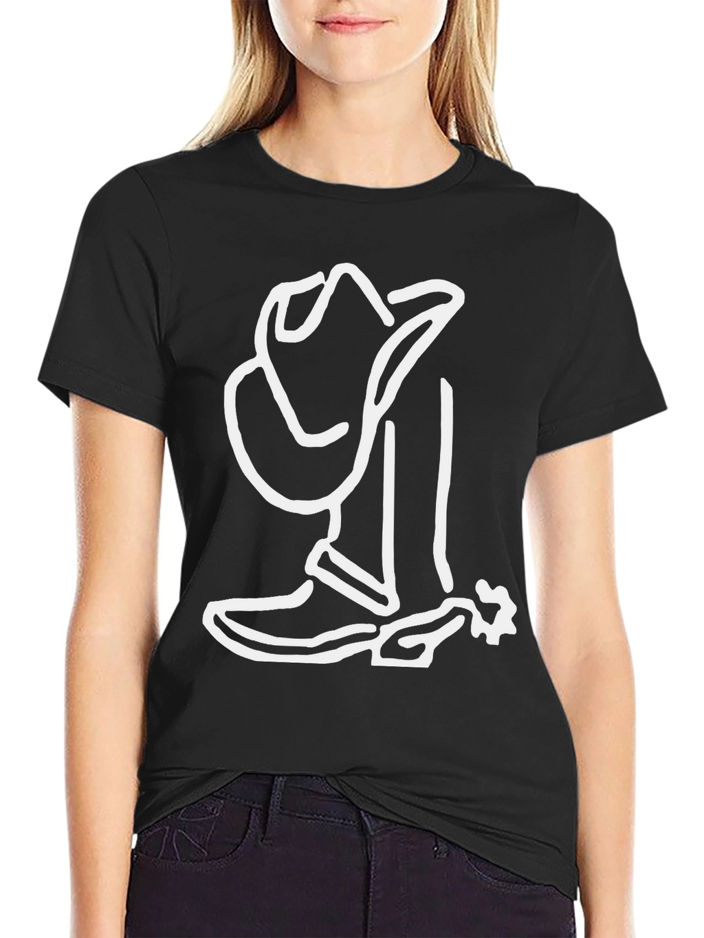 Cowboy Boot and Hat Graphic Tee