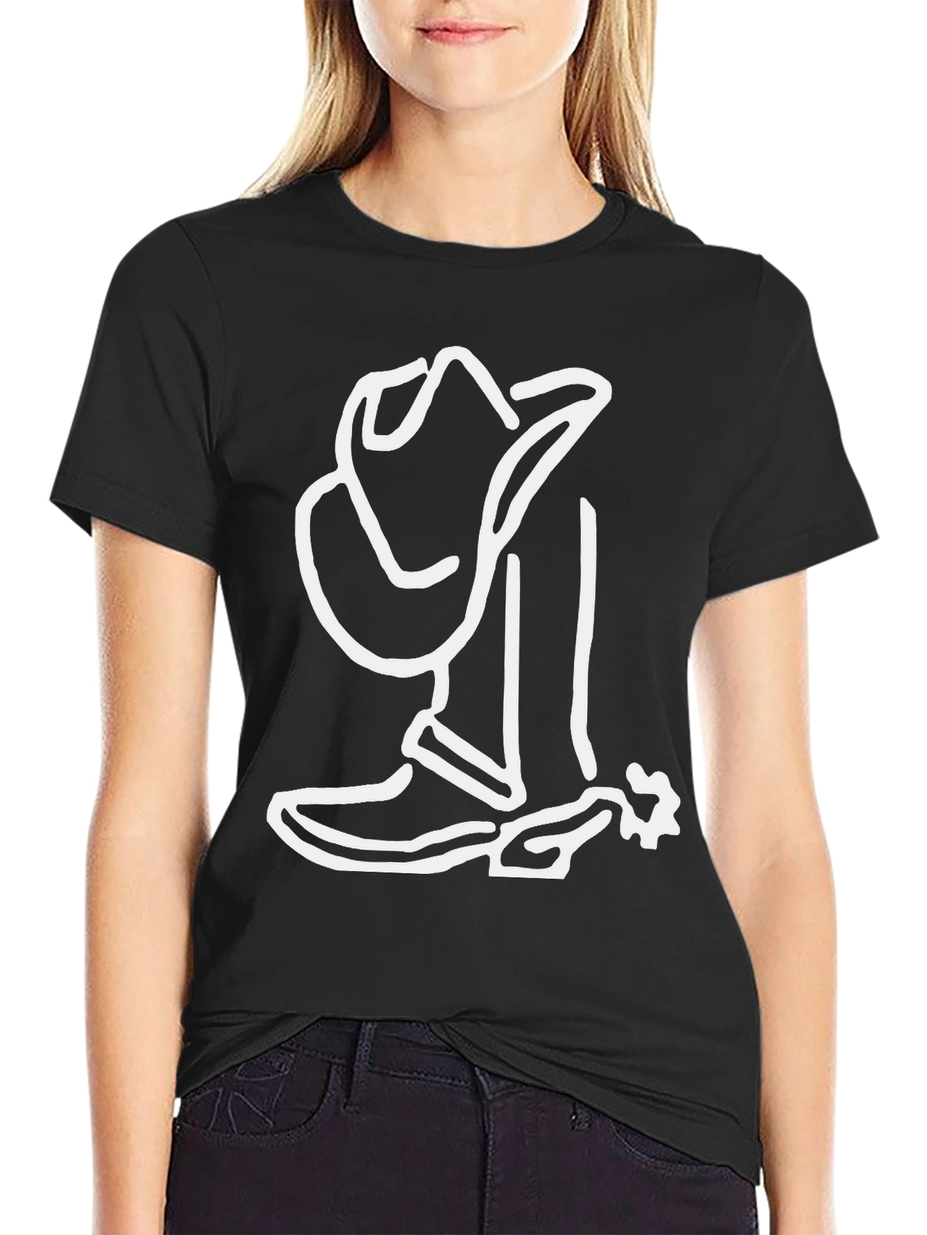 Cowboy Boot and Hat Graphic Tee