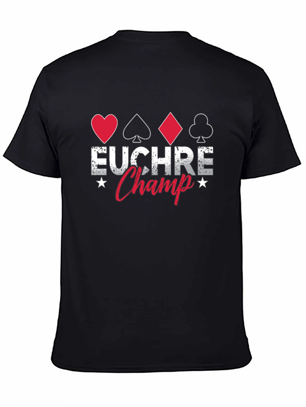 Euchre Champ Graphic T-Shirt - Card Game Winner