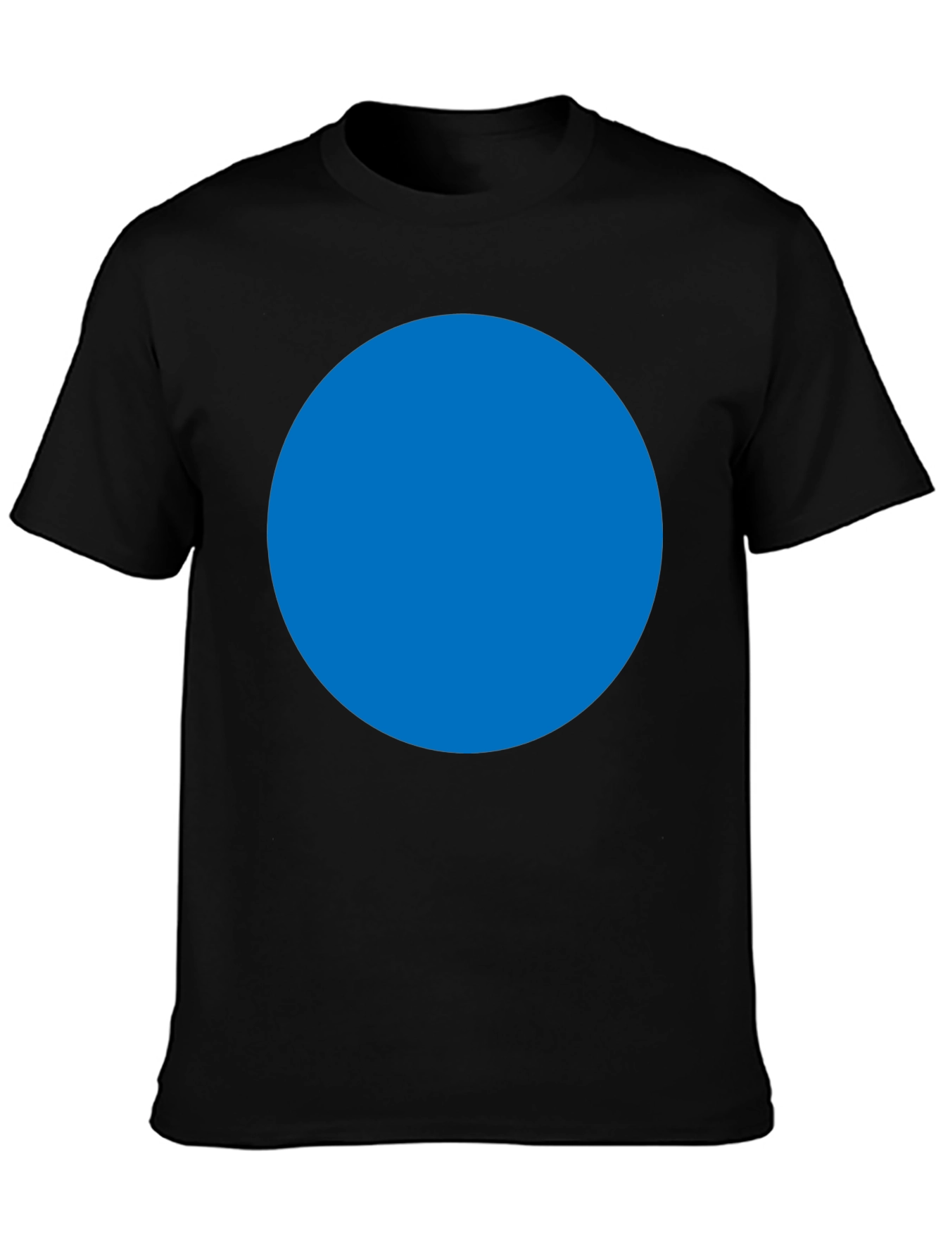 Mens Black T-Shirt with Blue Circle Design