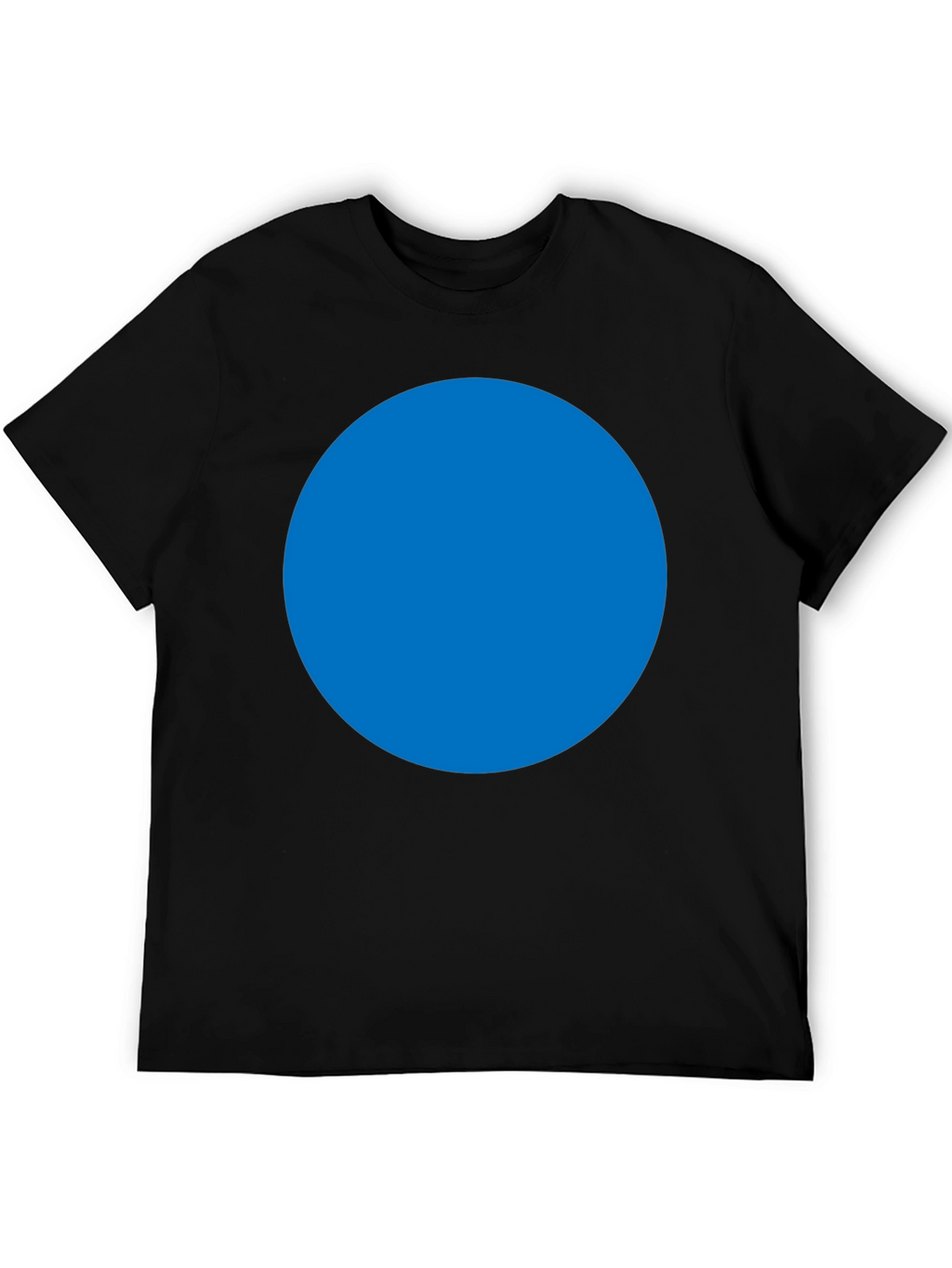 Mens Black T-Shirt with Blue Circle Design