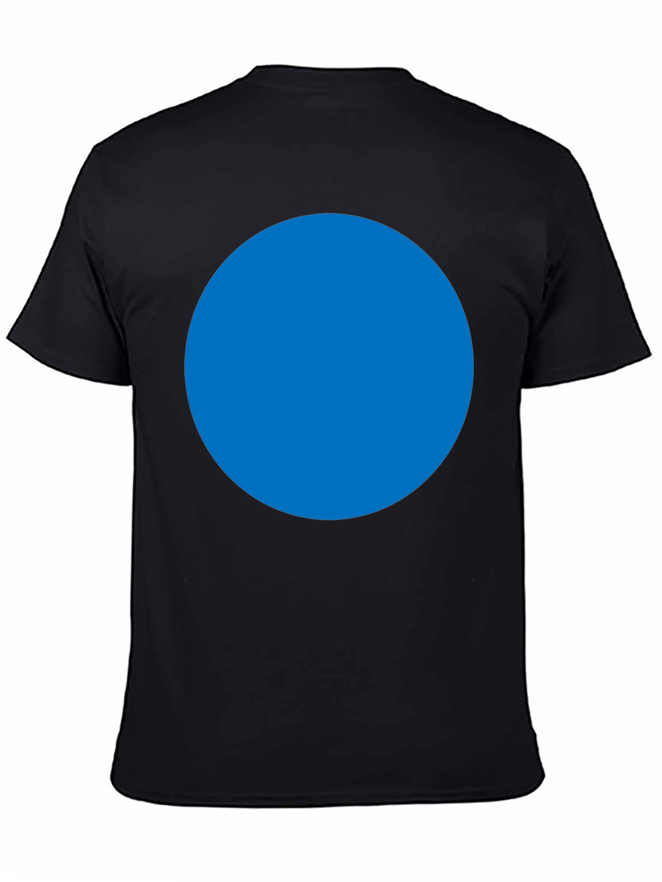 Mens Black T-Shirt with Blue Circle Design