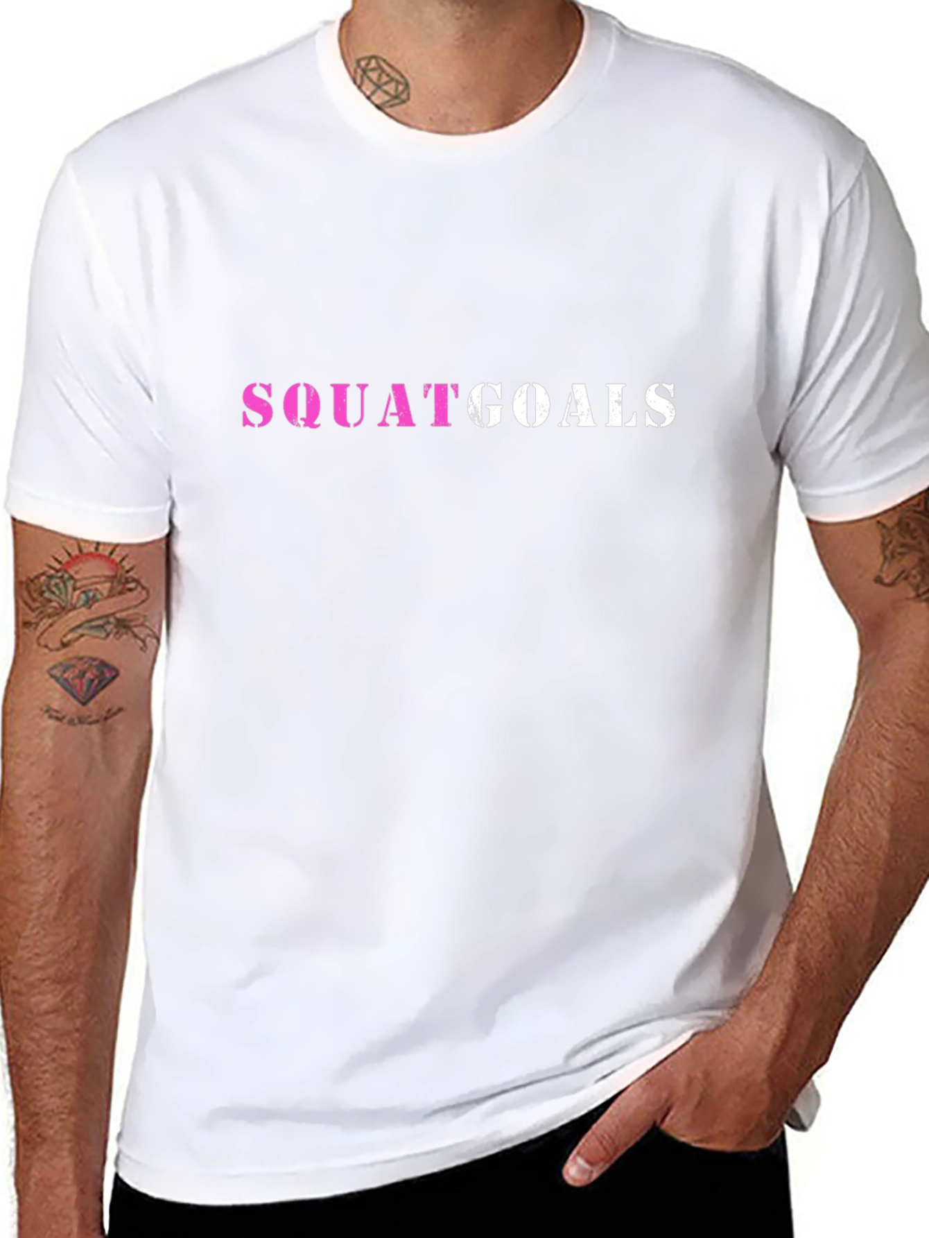 Squat Goals Graphic Tee - Trendy Fitness Shirt