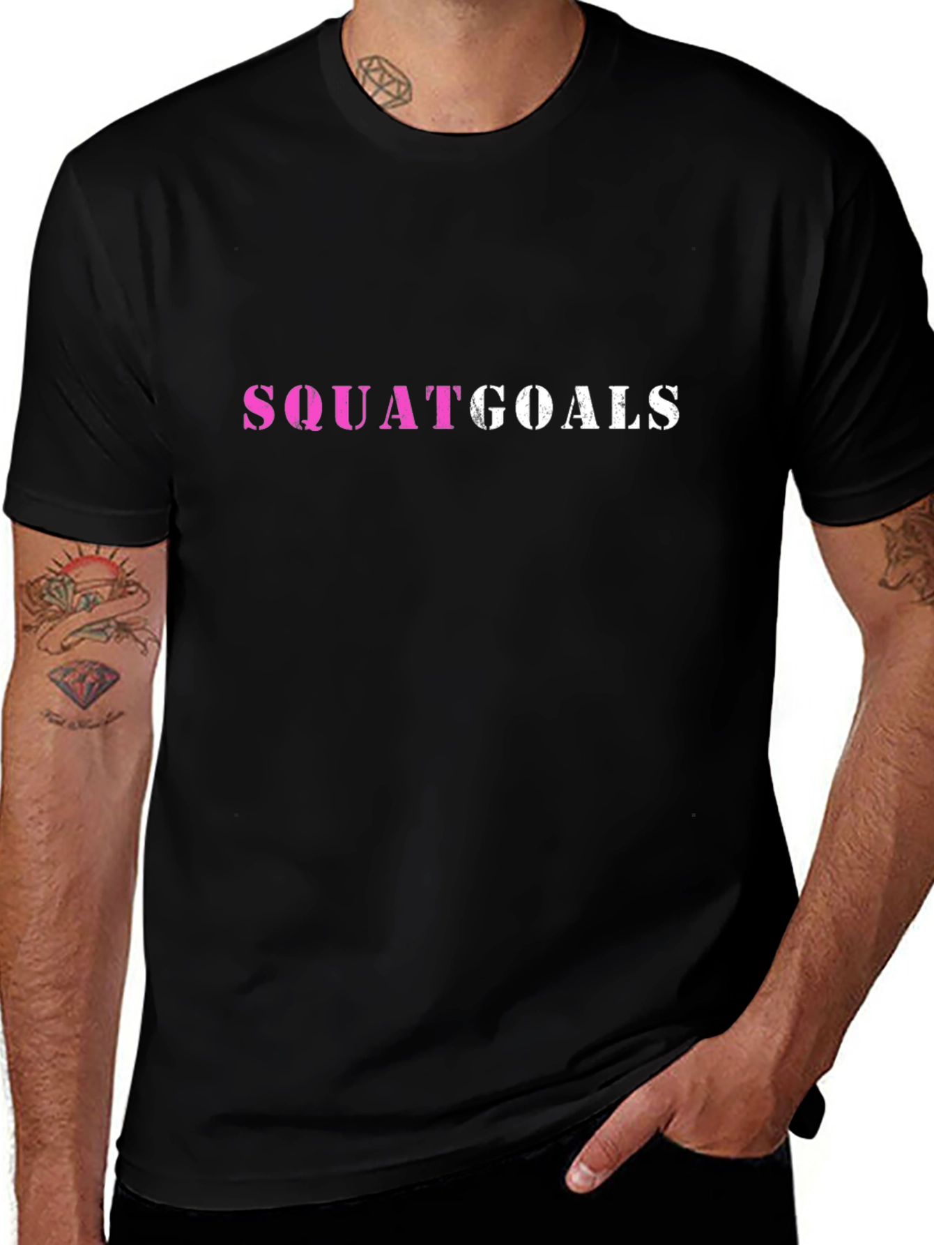 Squat Goals Graphic Tee - Trendy Fitness Shirt