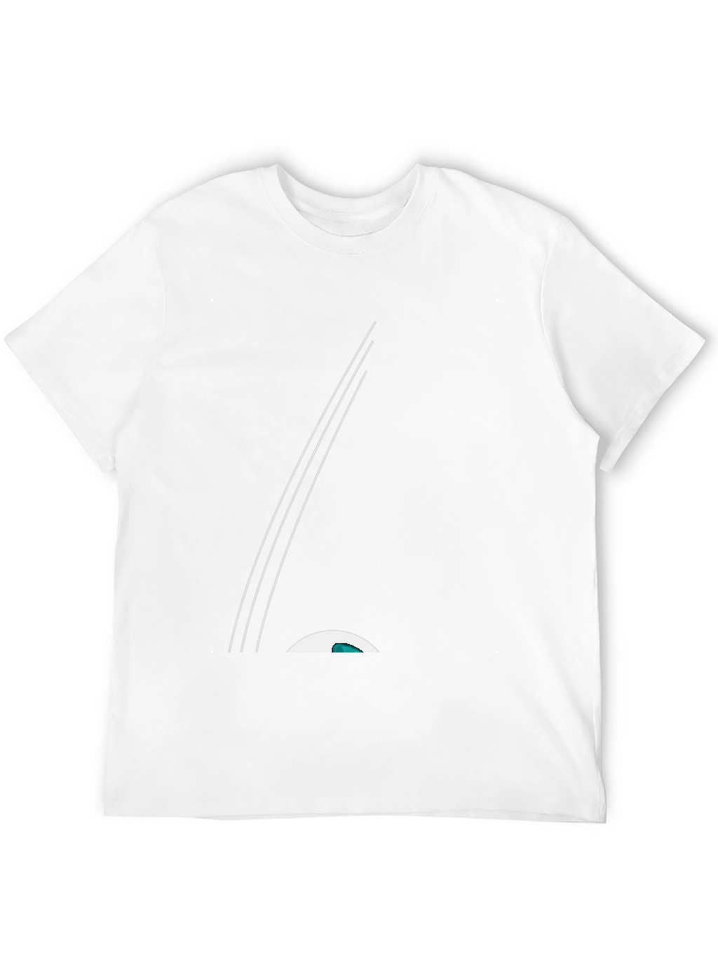 Sleek Black Tee with Minimalist Graphic Design
