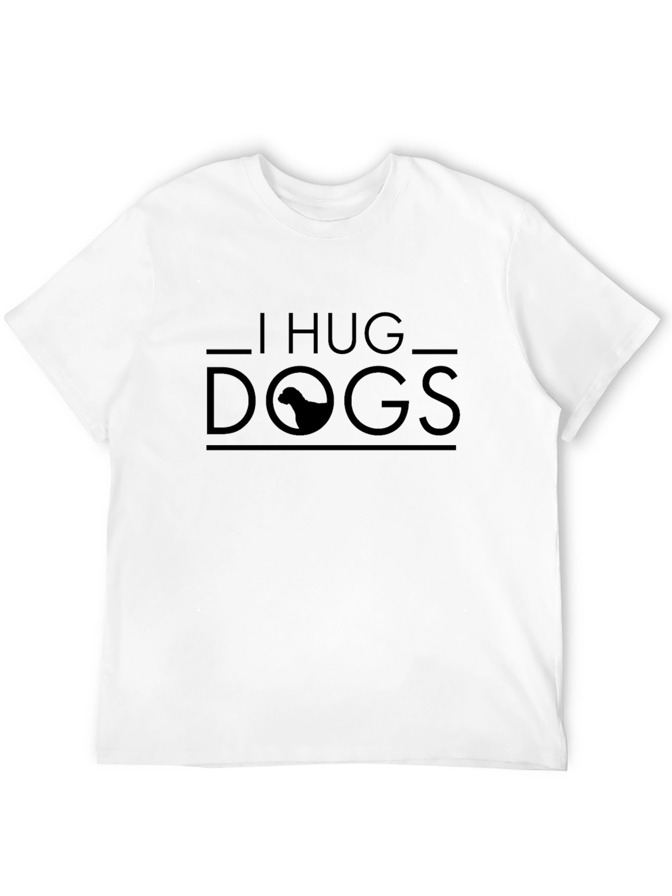 I Hug Dogs Graphic Tee - Black Unisex T-Shirt