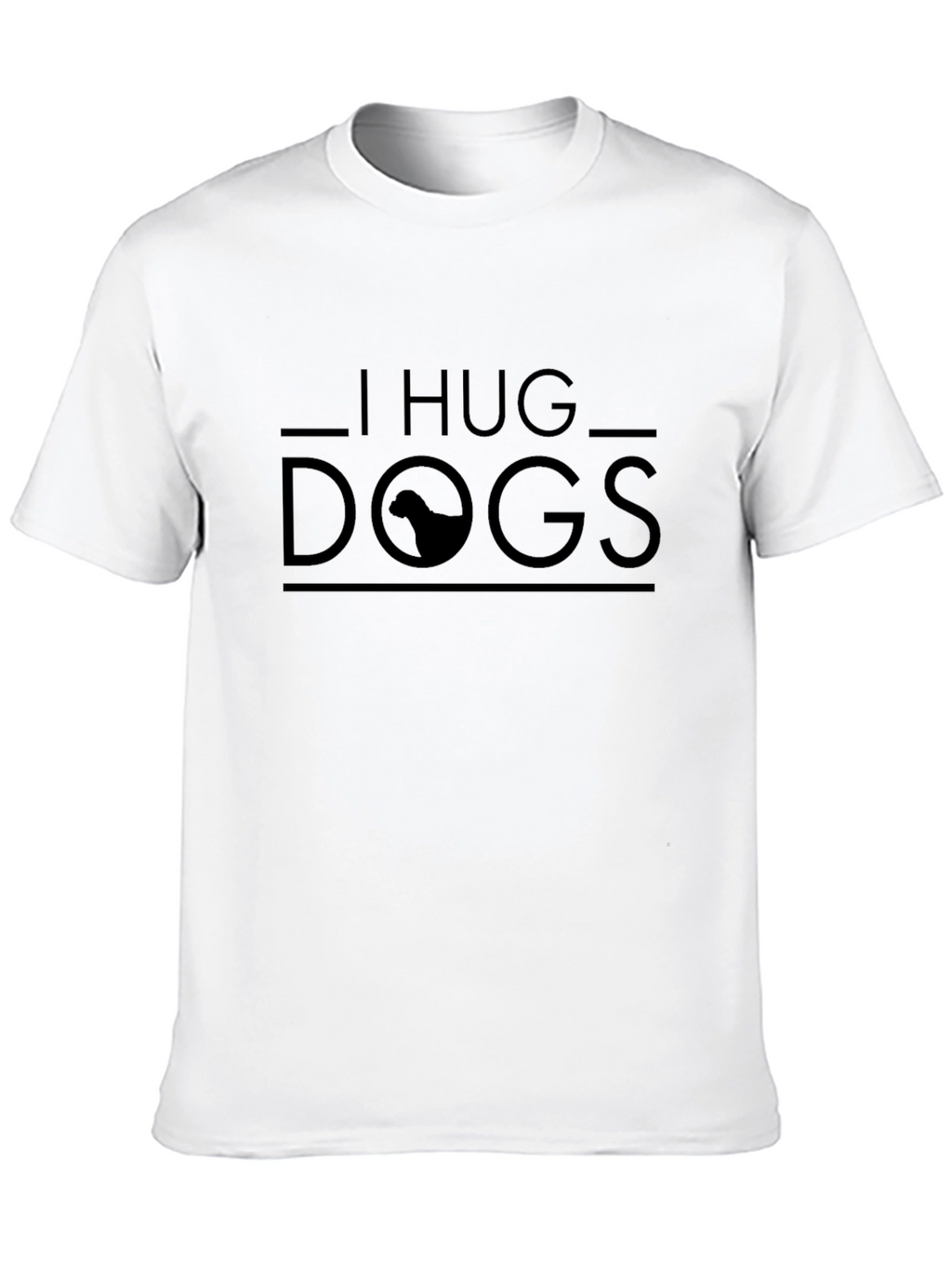 I Hug Dogs Graphic Tee - Black Unisex T-Shirt