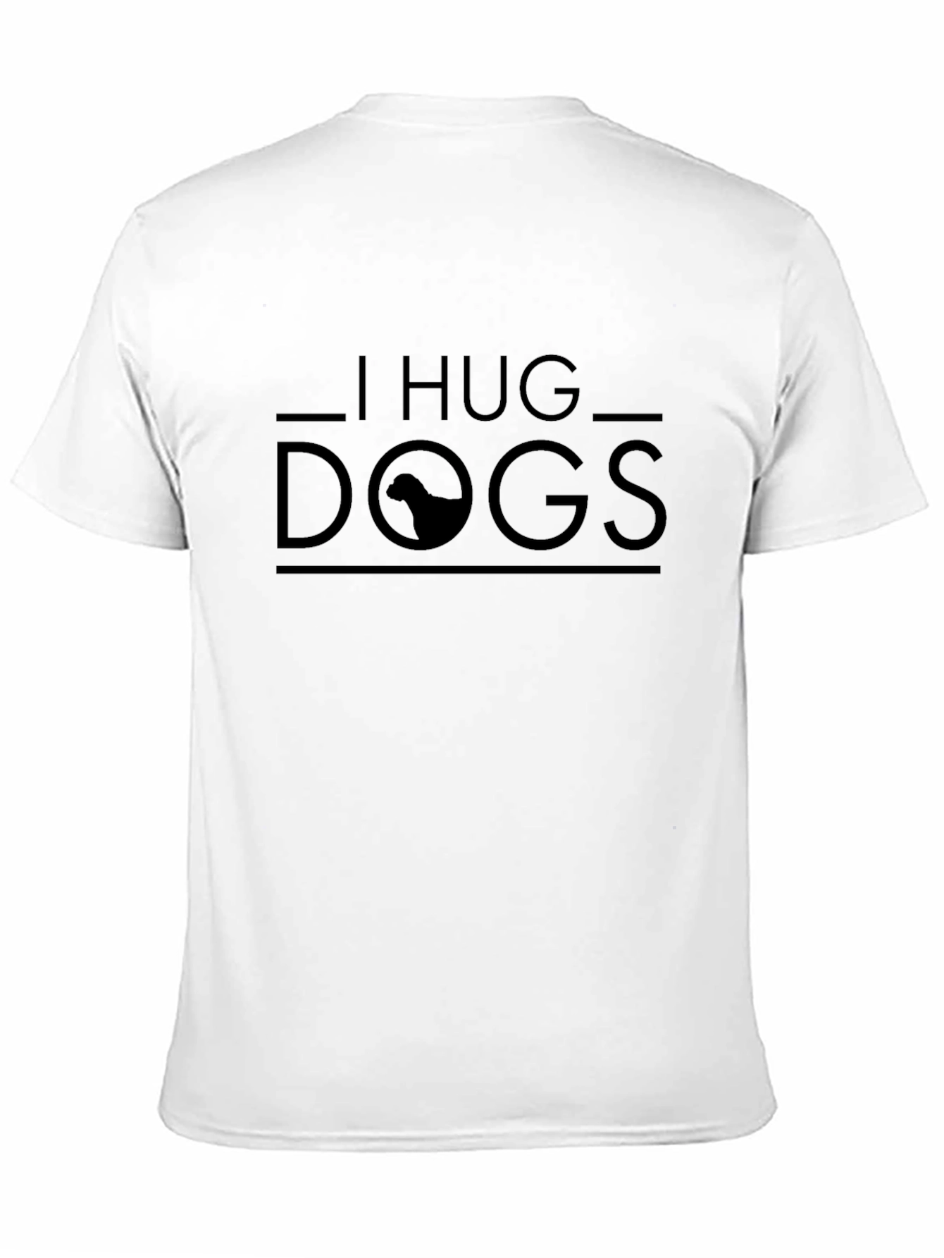 I Hug Dogs Graphic Tee - Black Unisex T-Shirt
