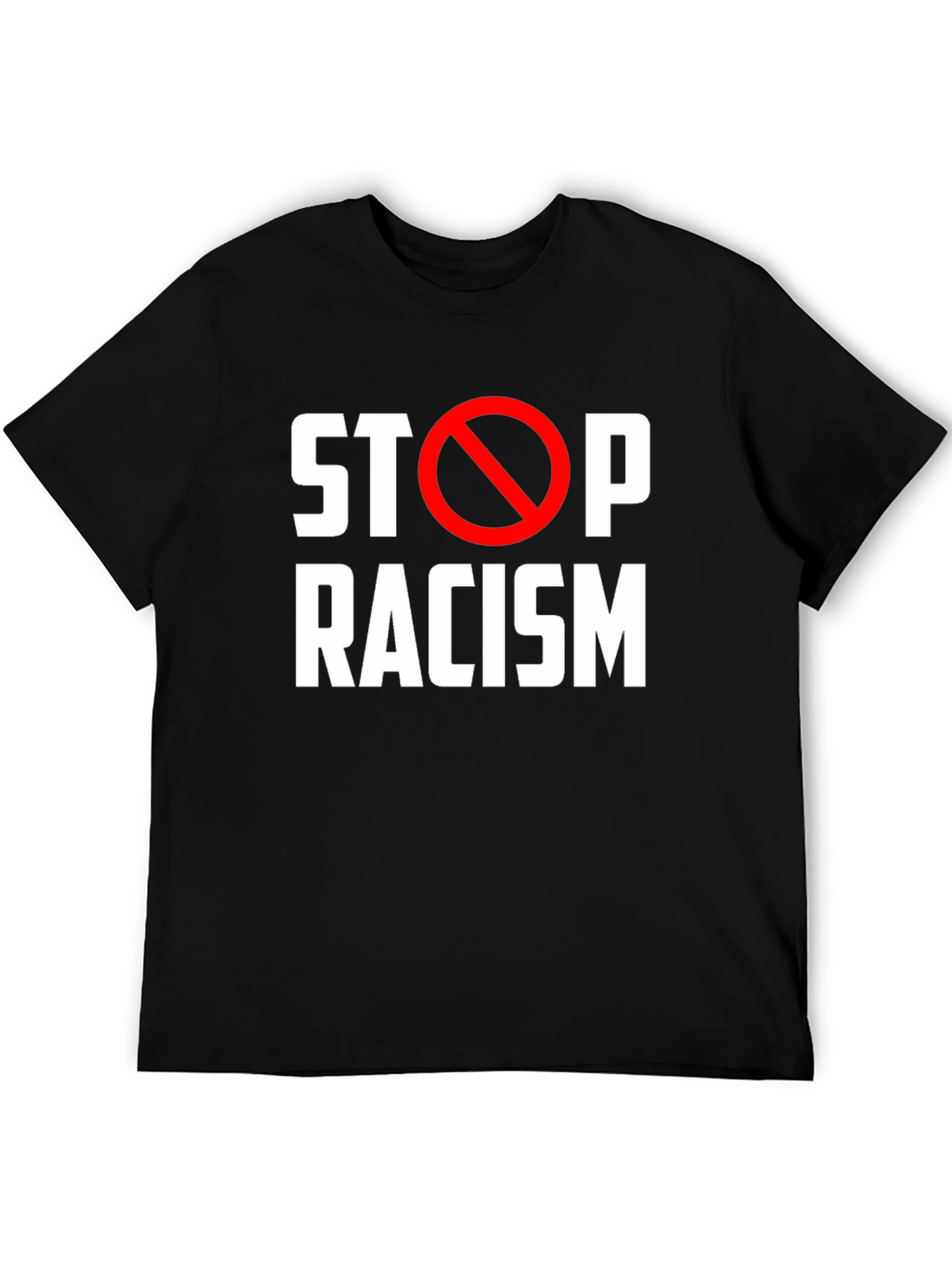 Stop Racism Black T-Shirt