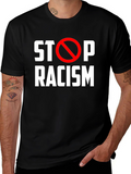 Stop Racism Black T-Shirt
