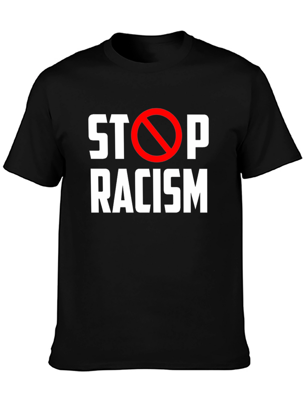 Stop Racism Black T-Shirt