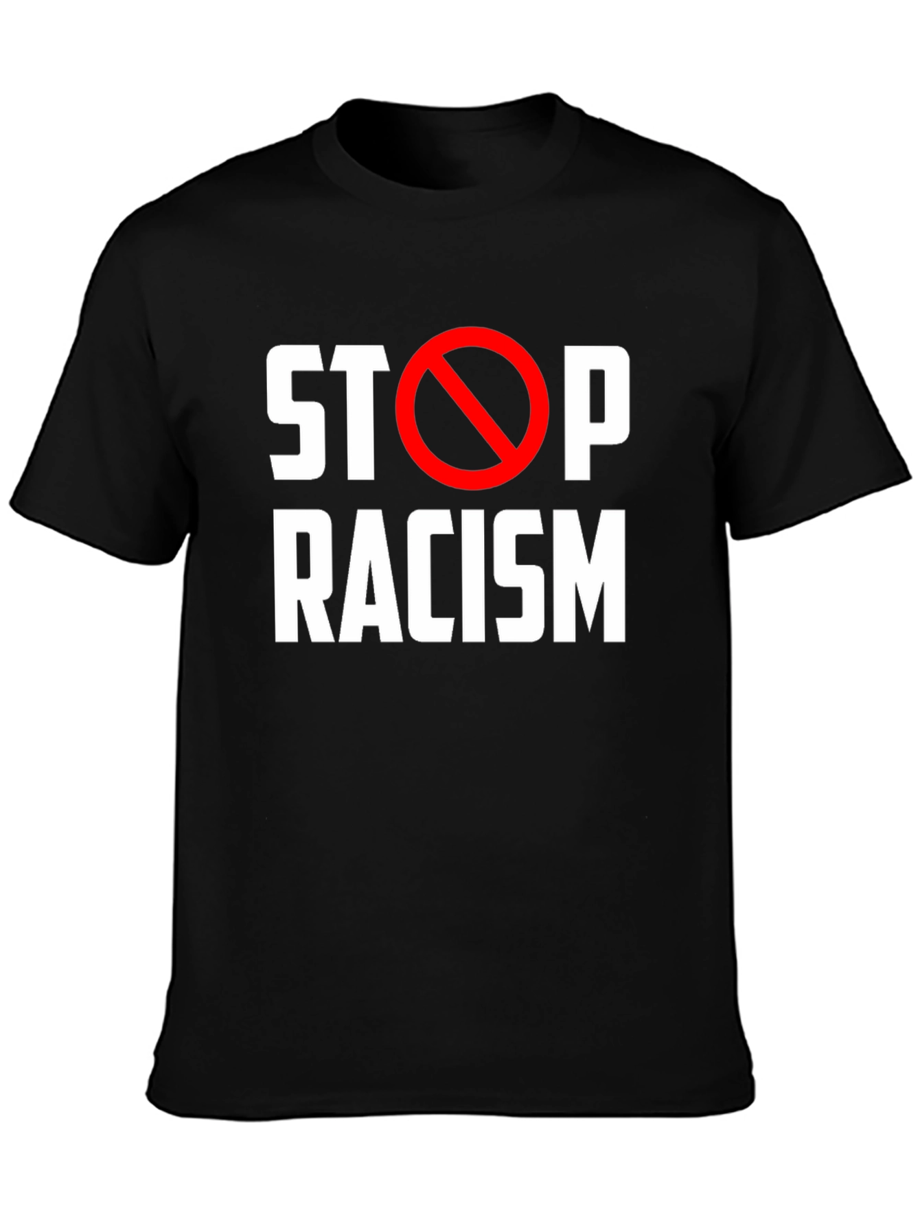 Stop Racism Black T-Shirt