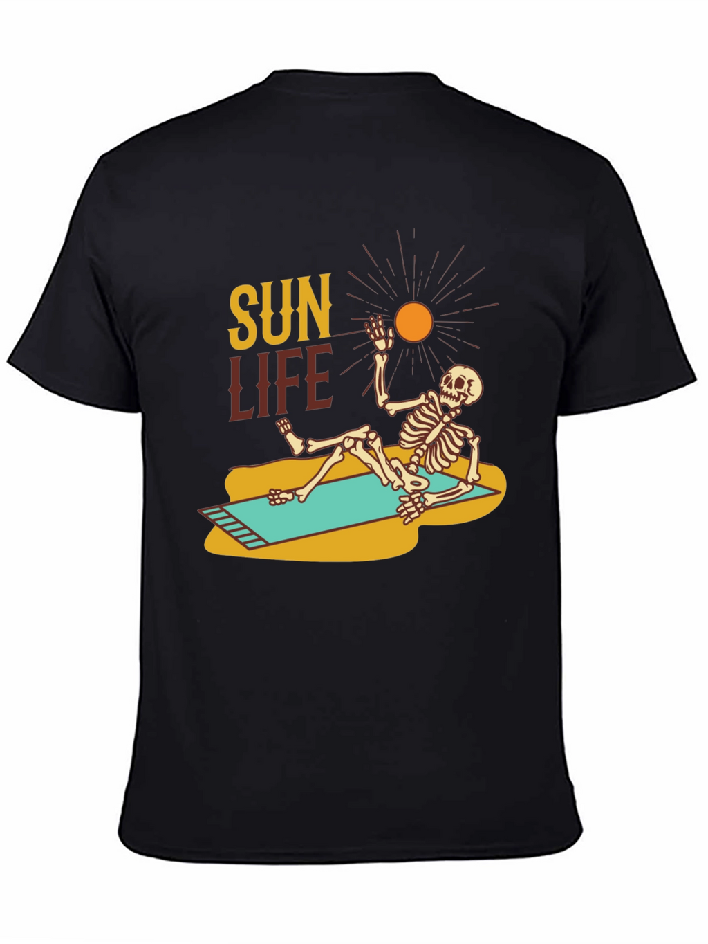 Sun Life Skeleton T-Shirt - Summer Beach Vibes