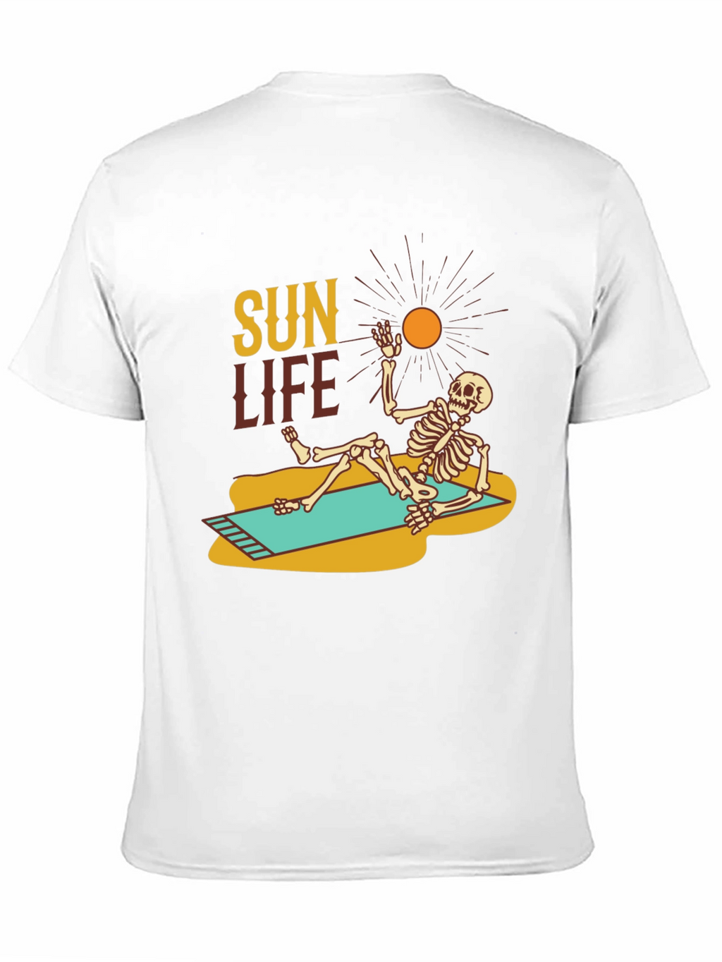 Sun Life Skeleton T-Shirt - Summer Beach Vibes