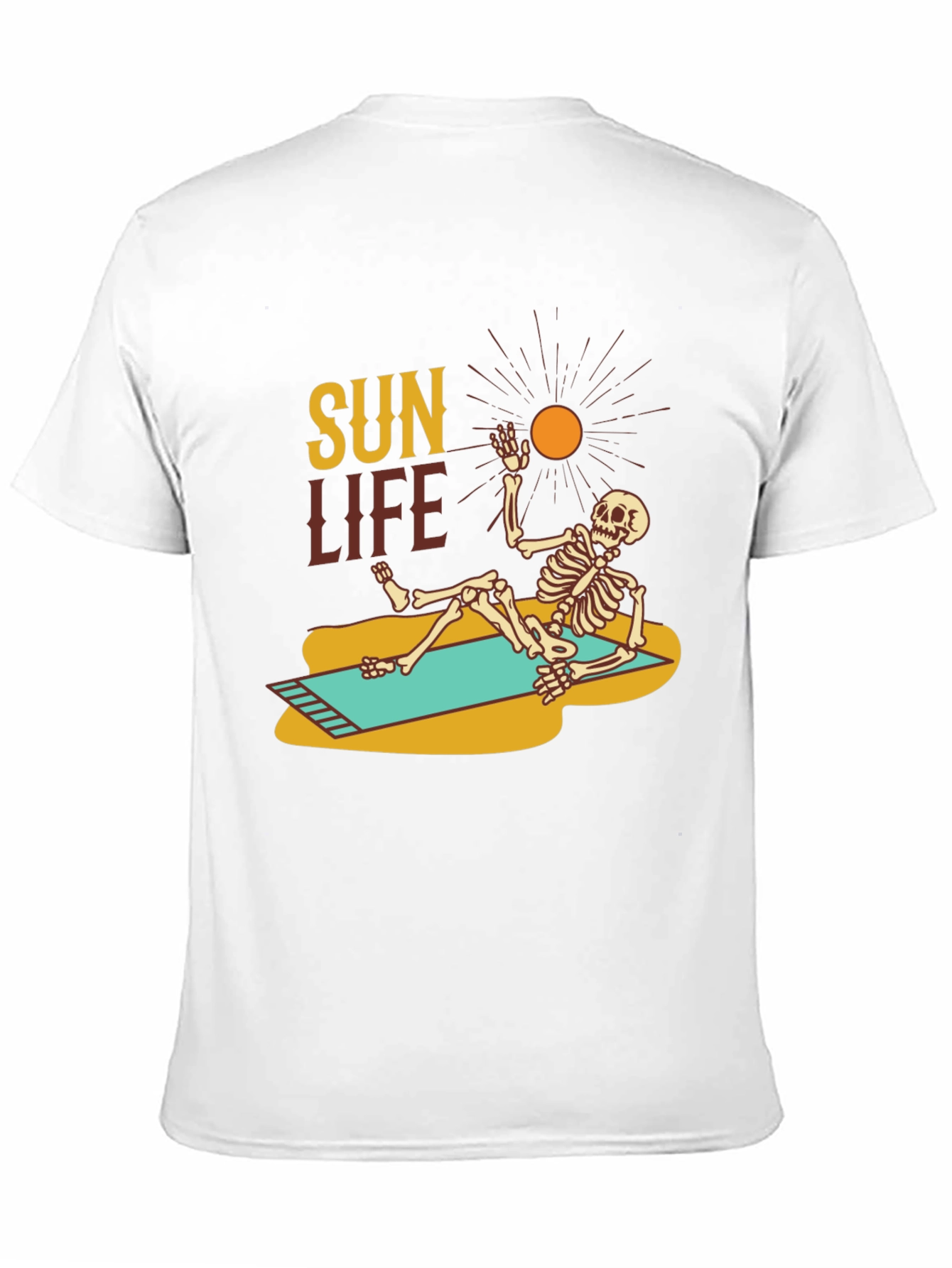 Sun Life Skeleton T-Shirt - Summer Beach Vibes