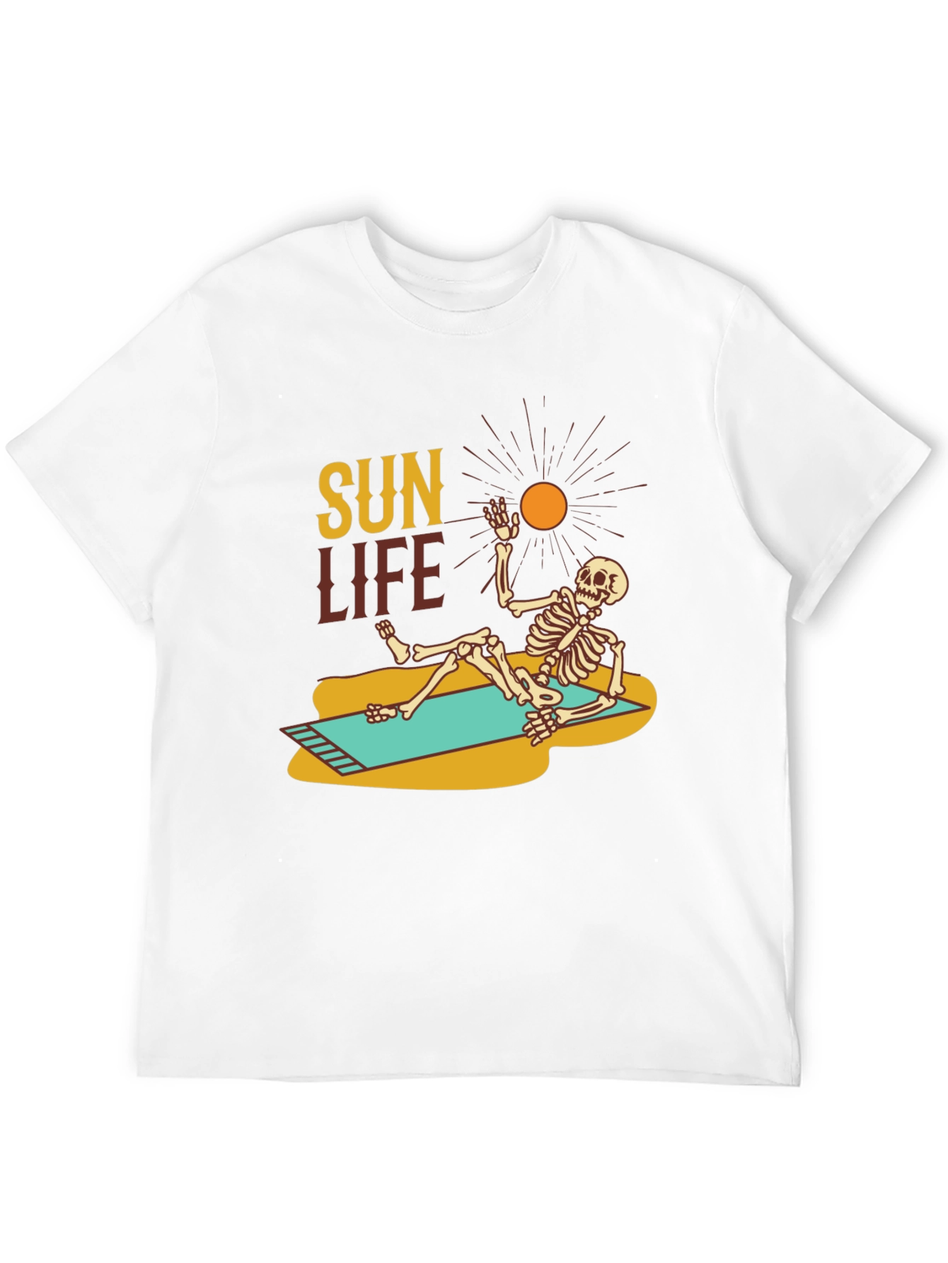 Sun Life Skeleton T-Shirt - Summer Beach Vibes