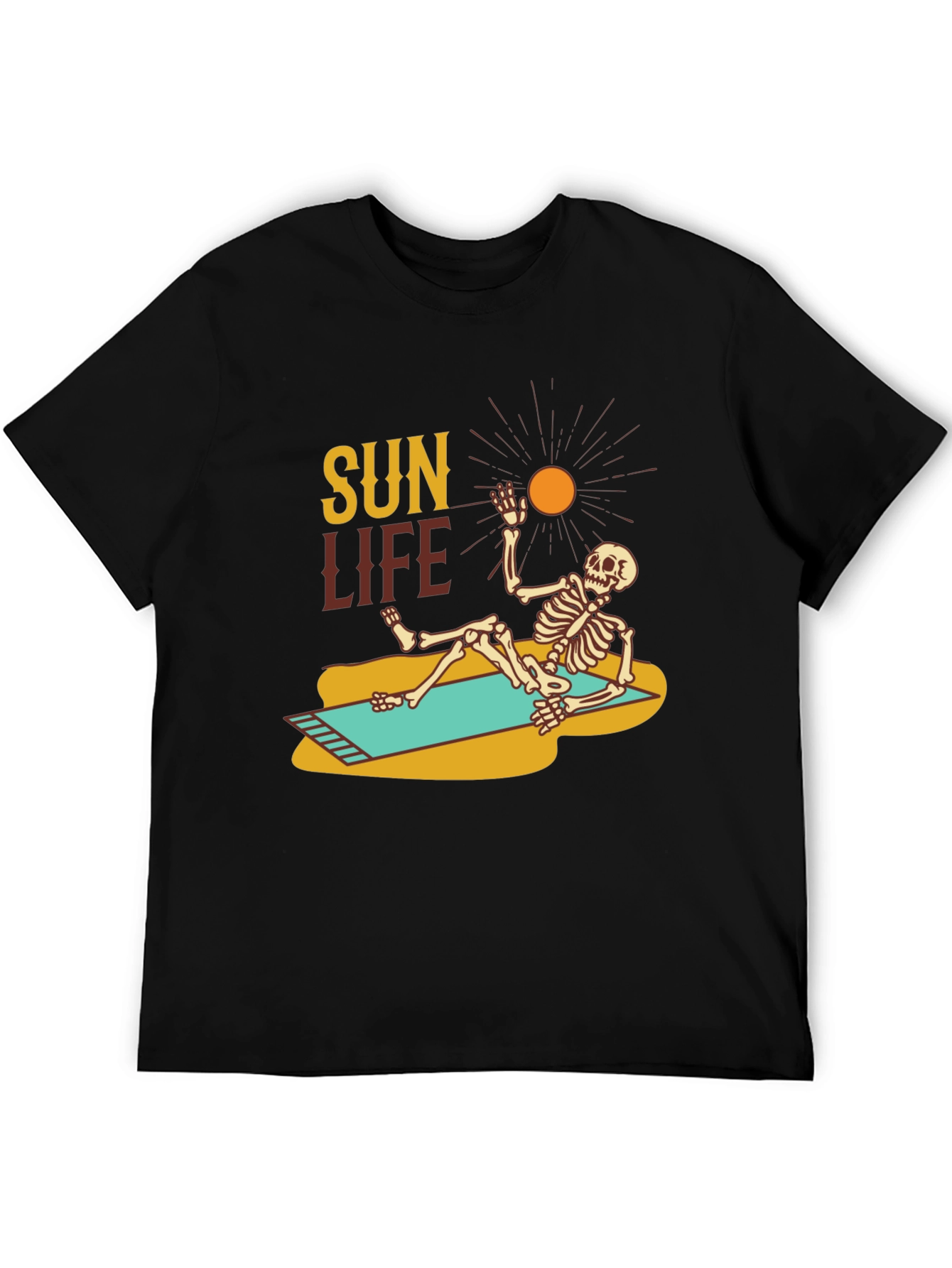 Sun Life Skeleton T-Shirt - Summer Beach Vibes