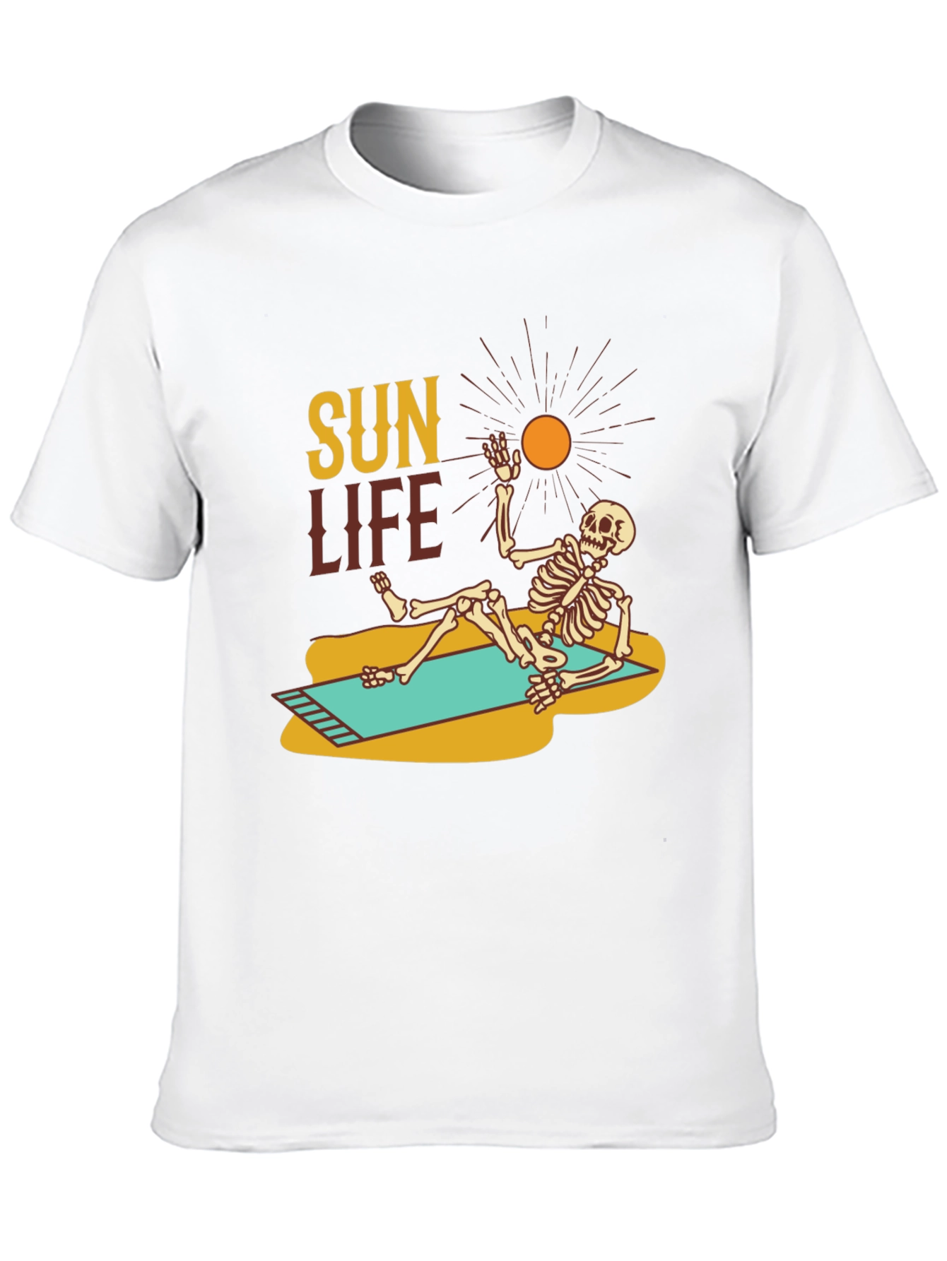 Sun Life Skeleton T-Shirt - Summer Beach Vibes