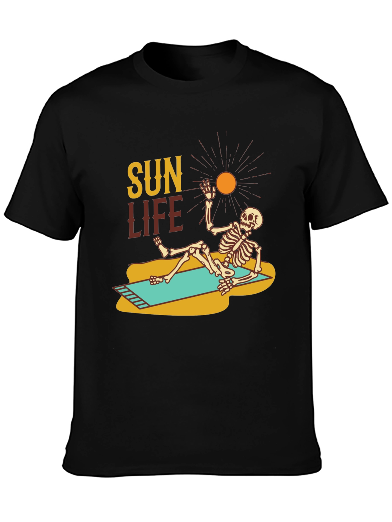 Sun Life Skeleton T-Shirt - Summer Beach Vibes