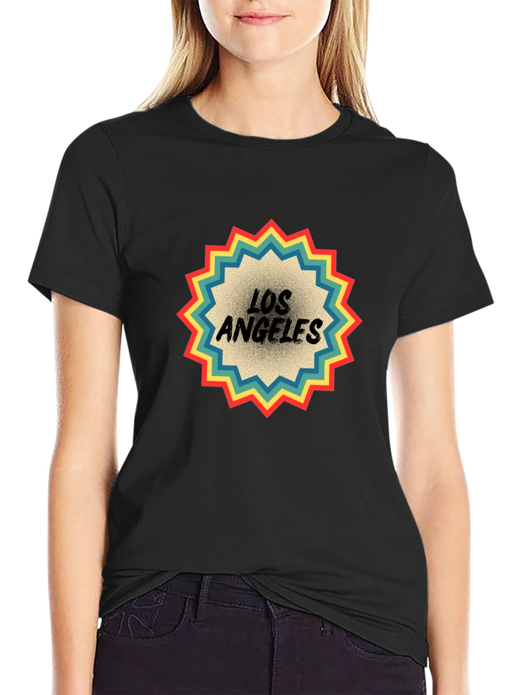 Retro Los Angeles Graphic Tee - Black