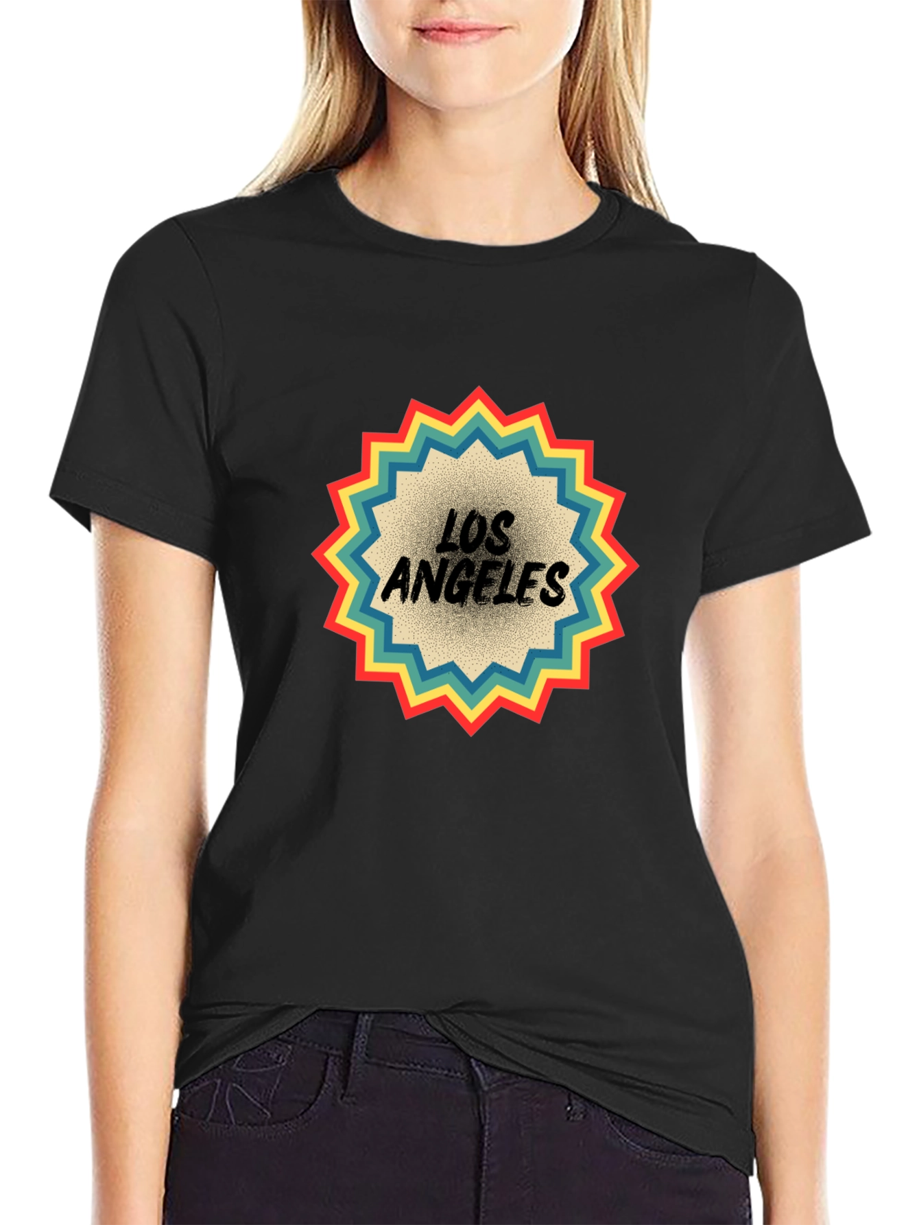 Retro Los Angeles Graphic Tee - Black