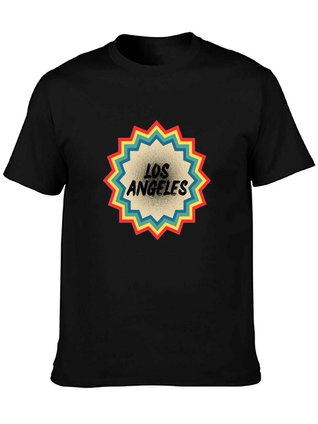 Retro Los Angeles Graphic Tee - Black