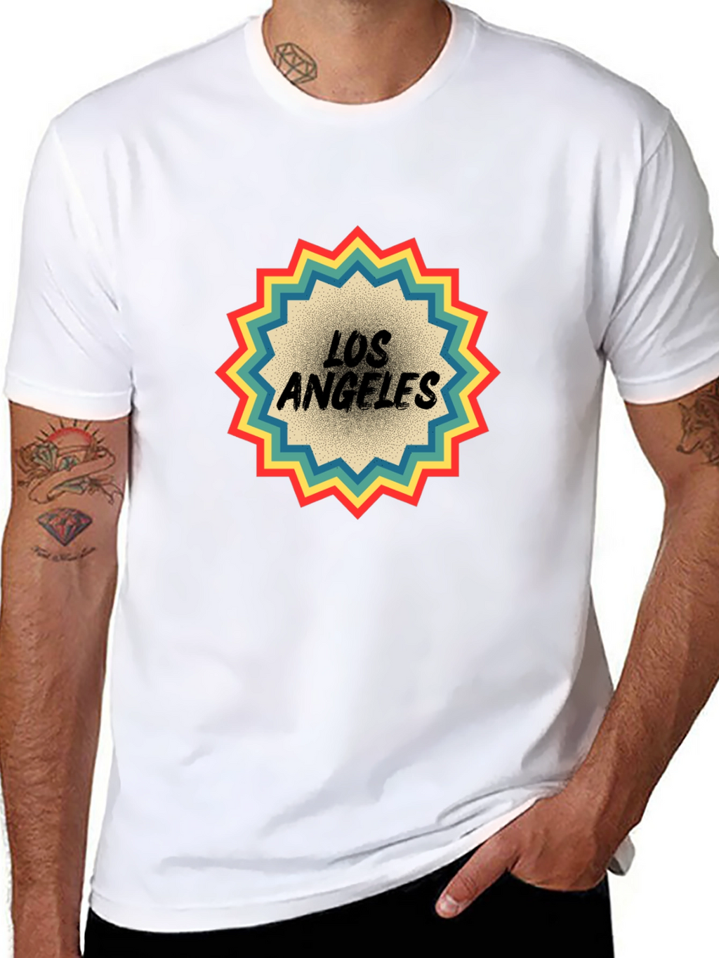 Retro Los Angeles Graphic Tee - Black