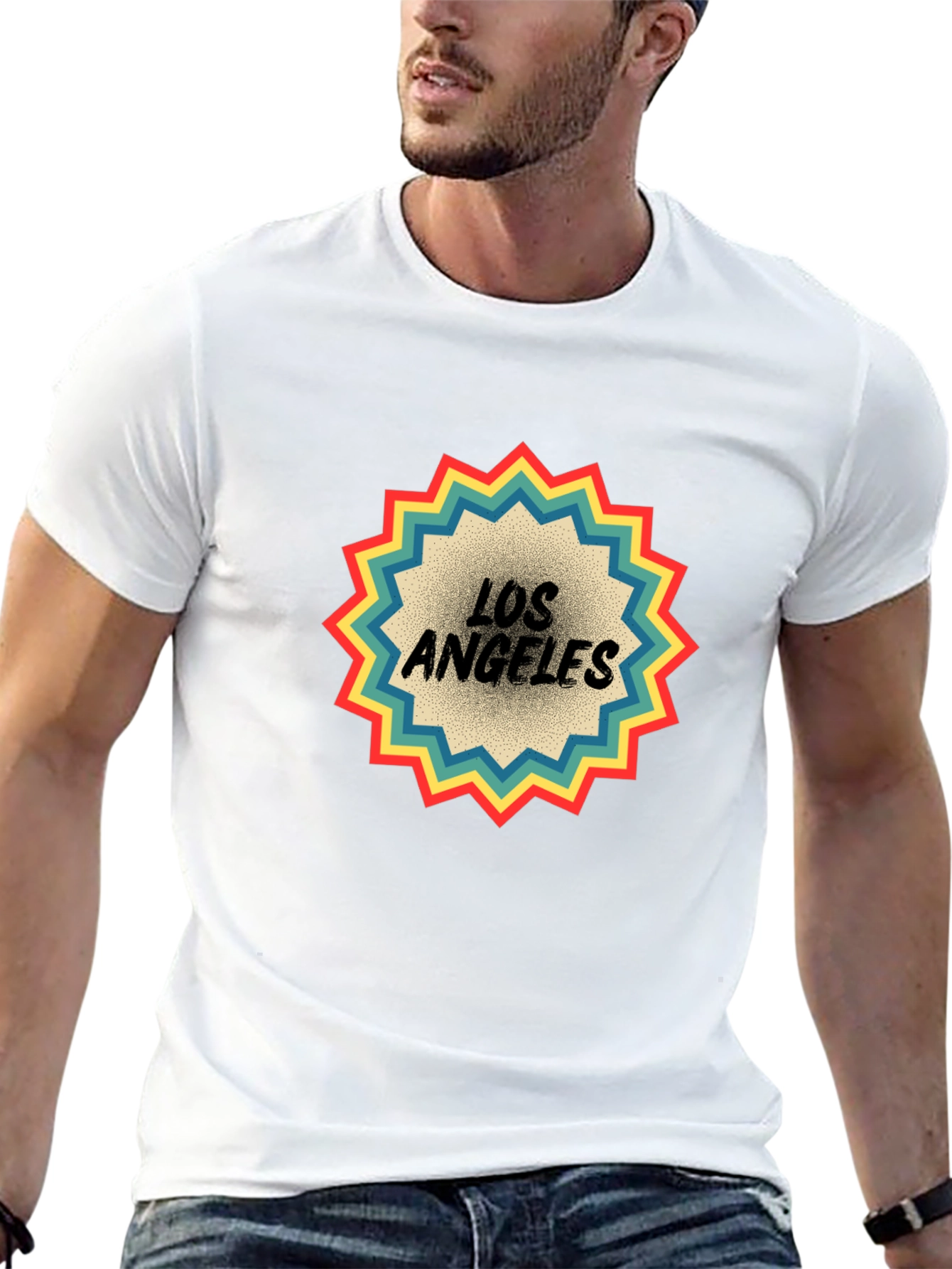 Retro Los Angeles Graphic Tee - Black