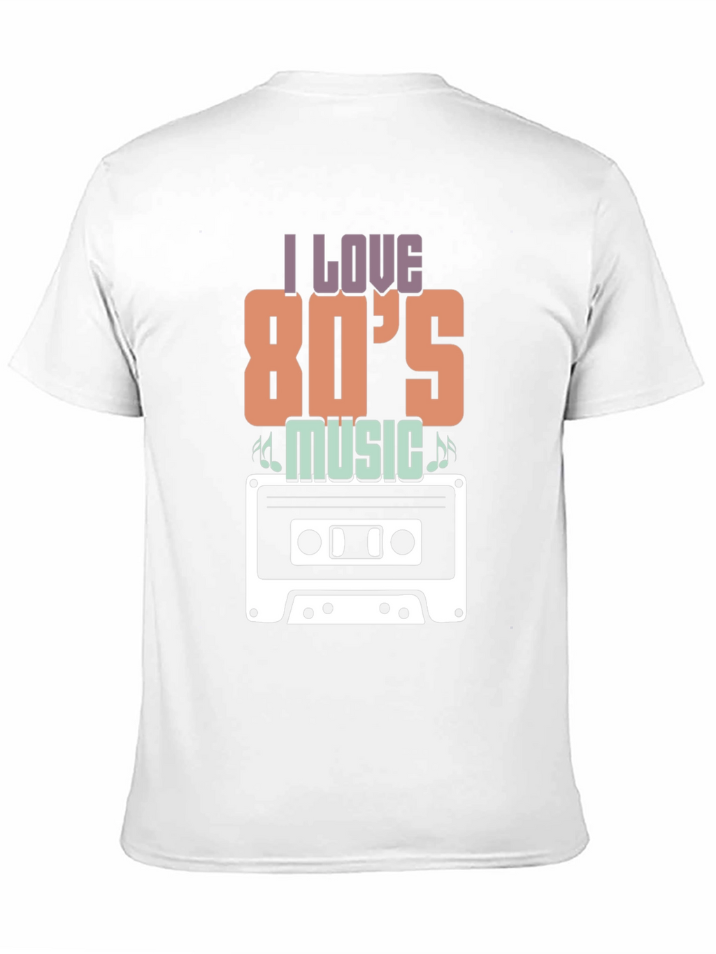 I Love 80s Music Cassette Tape Graphic T-Shirt