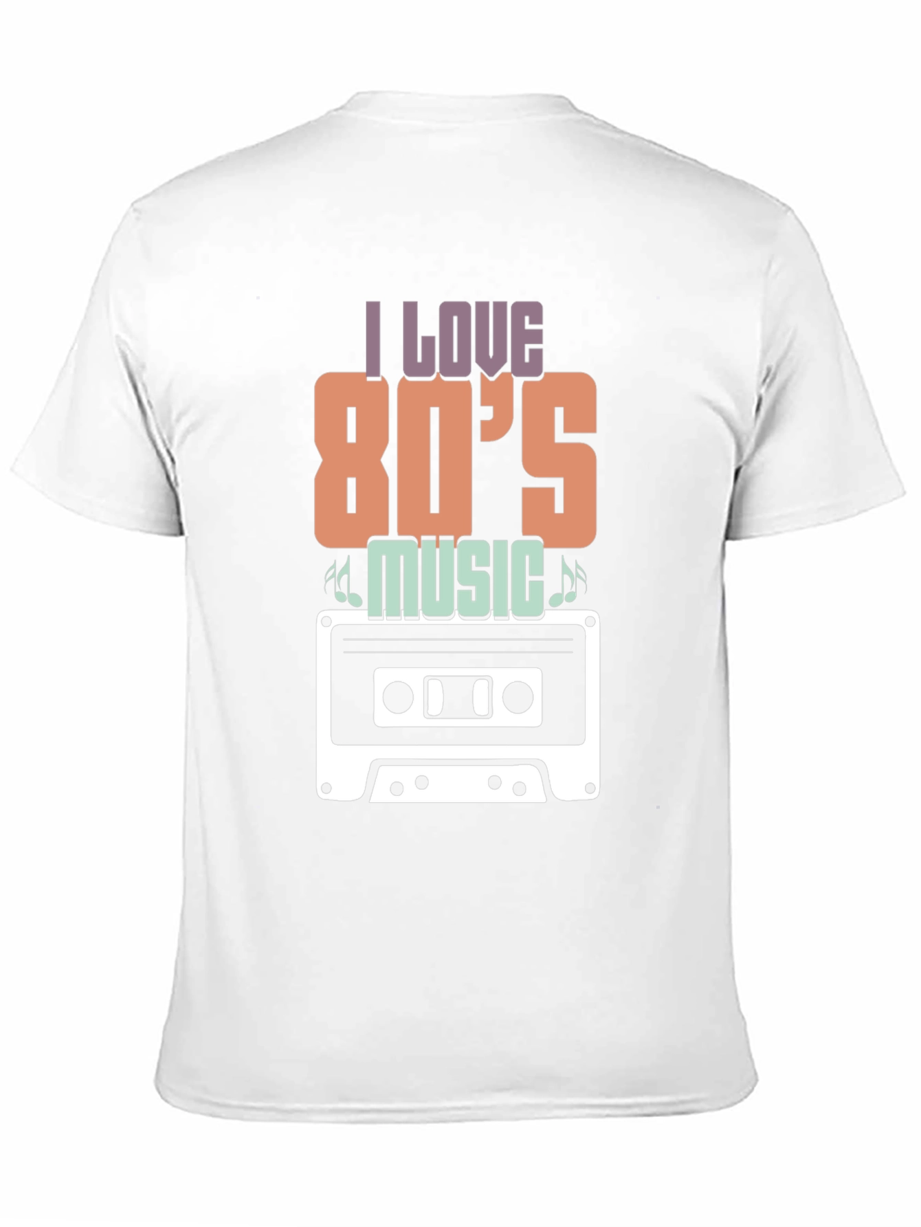 I Love 80s Music Cassette Tape Graphic T-Shirt