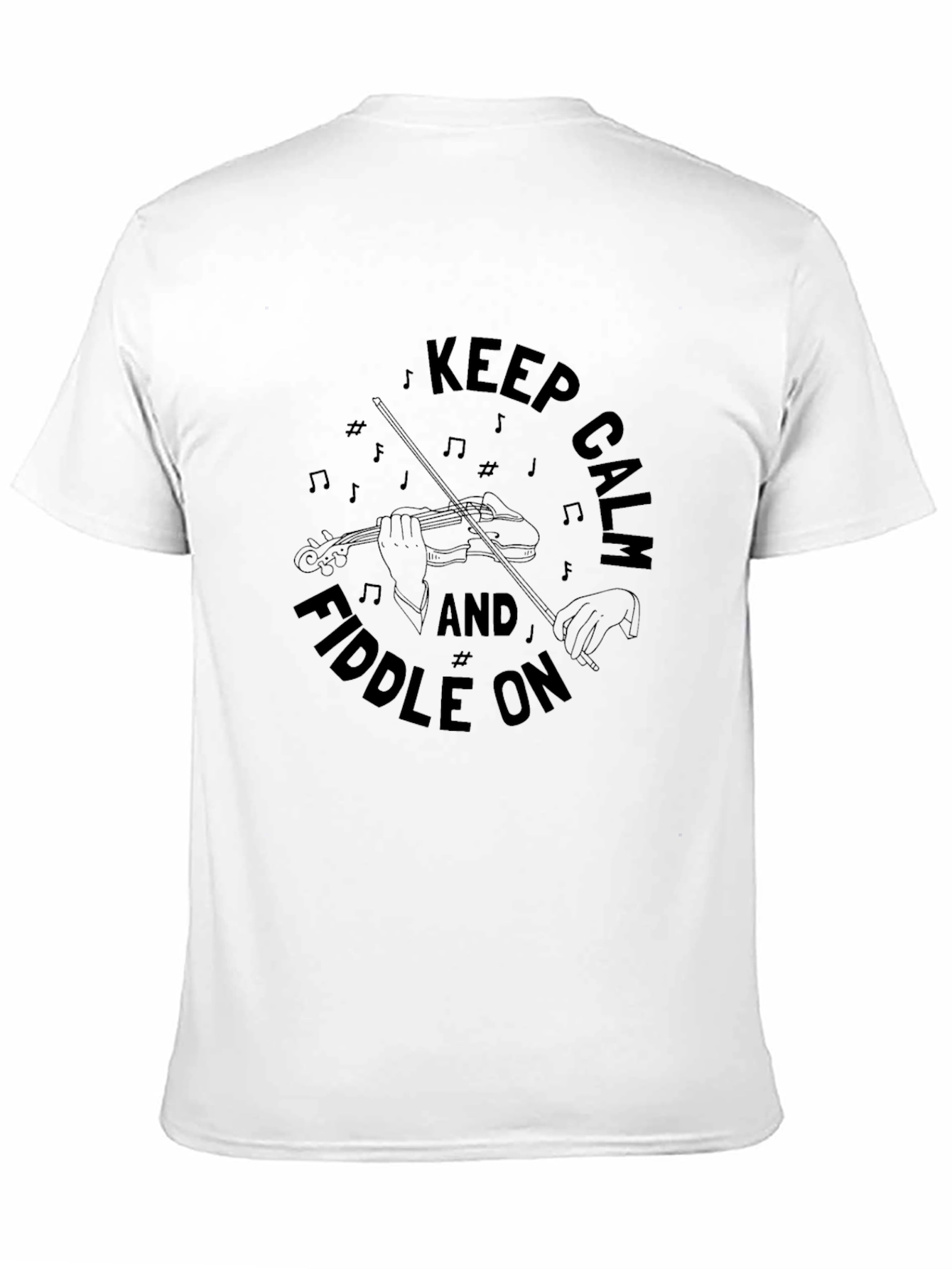 Keep Calm and Fiddle On Black T-Shirt