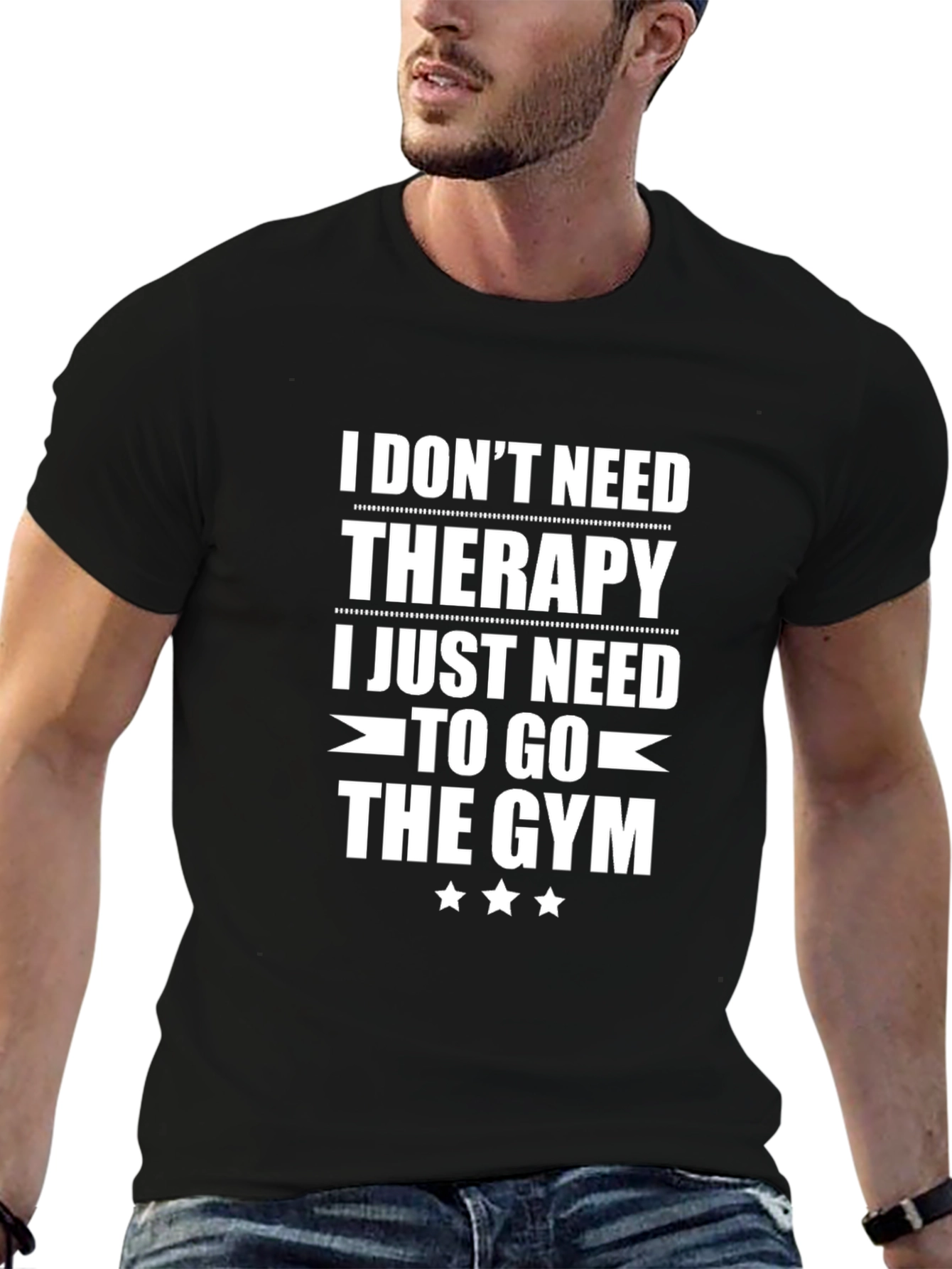 Funny Gym Therapy T-Shirt - Workout Motivation