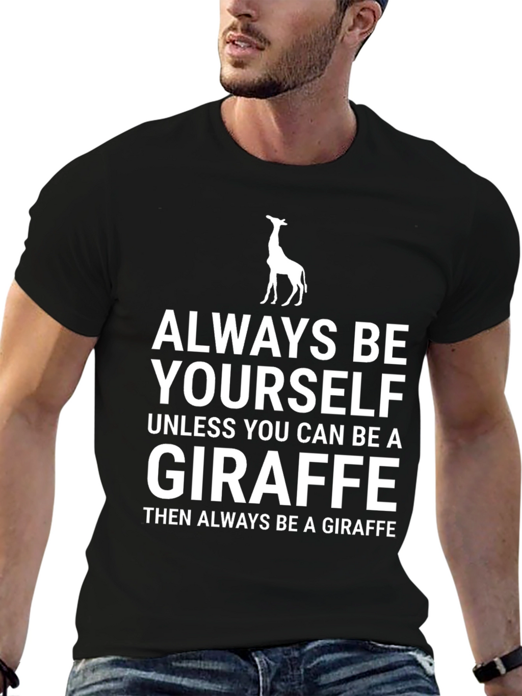 Always Be Yourself Giraffe Graphic Tee