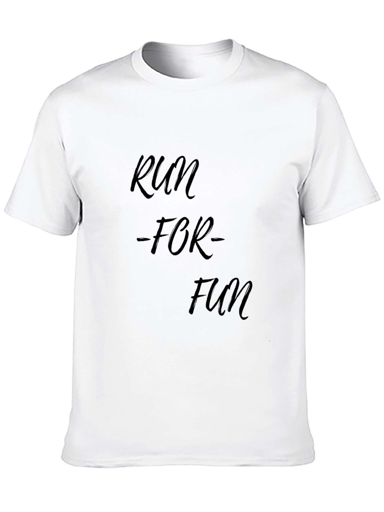Run For Fun Black T-Shirt Casual Wear