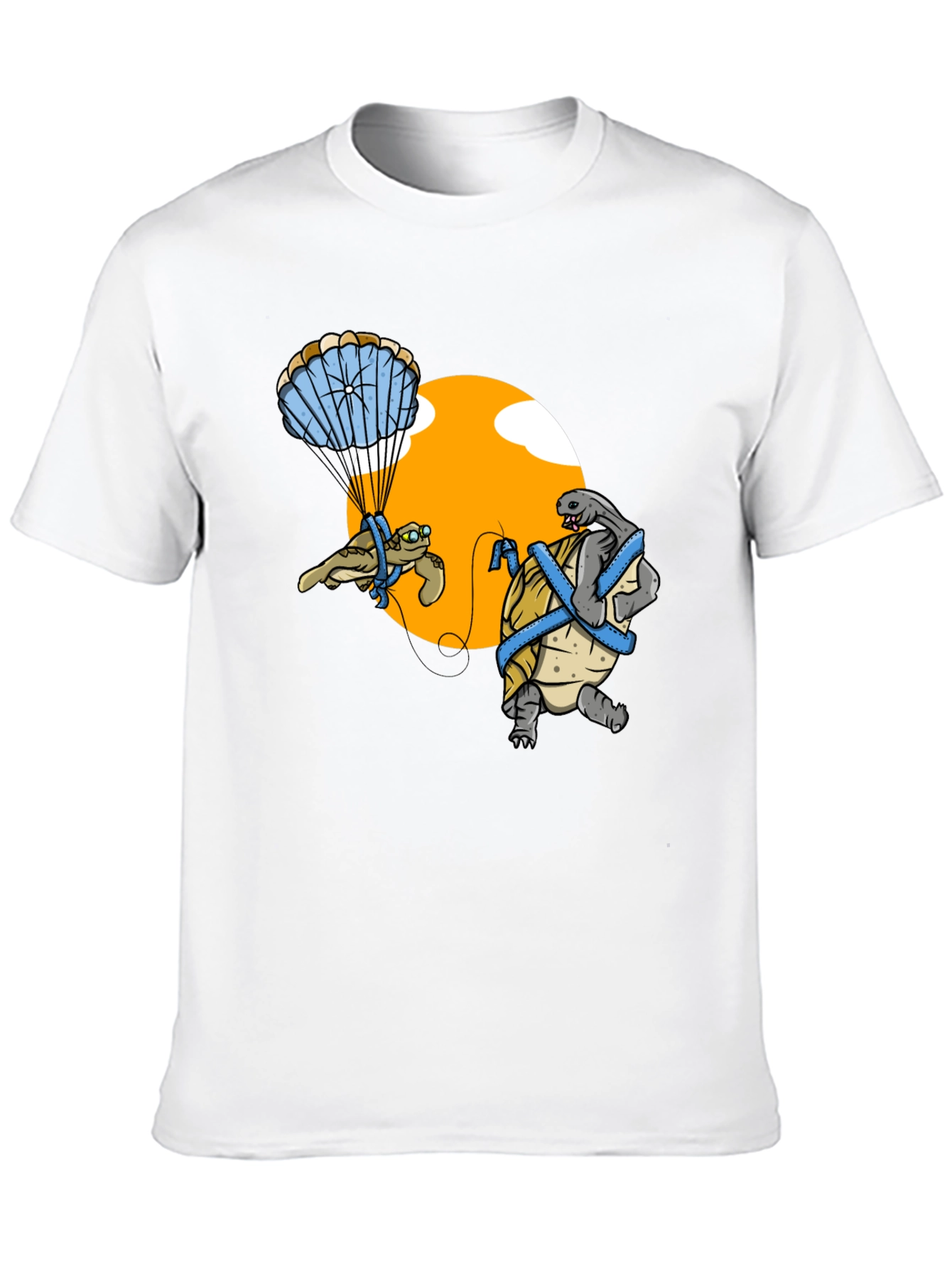 Turtle Parachute Fun Graphic T-Shirt